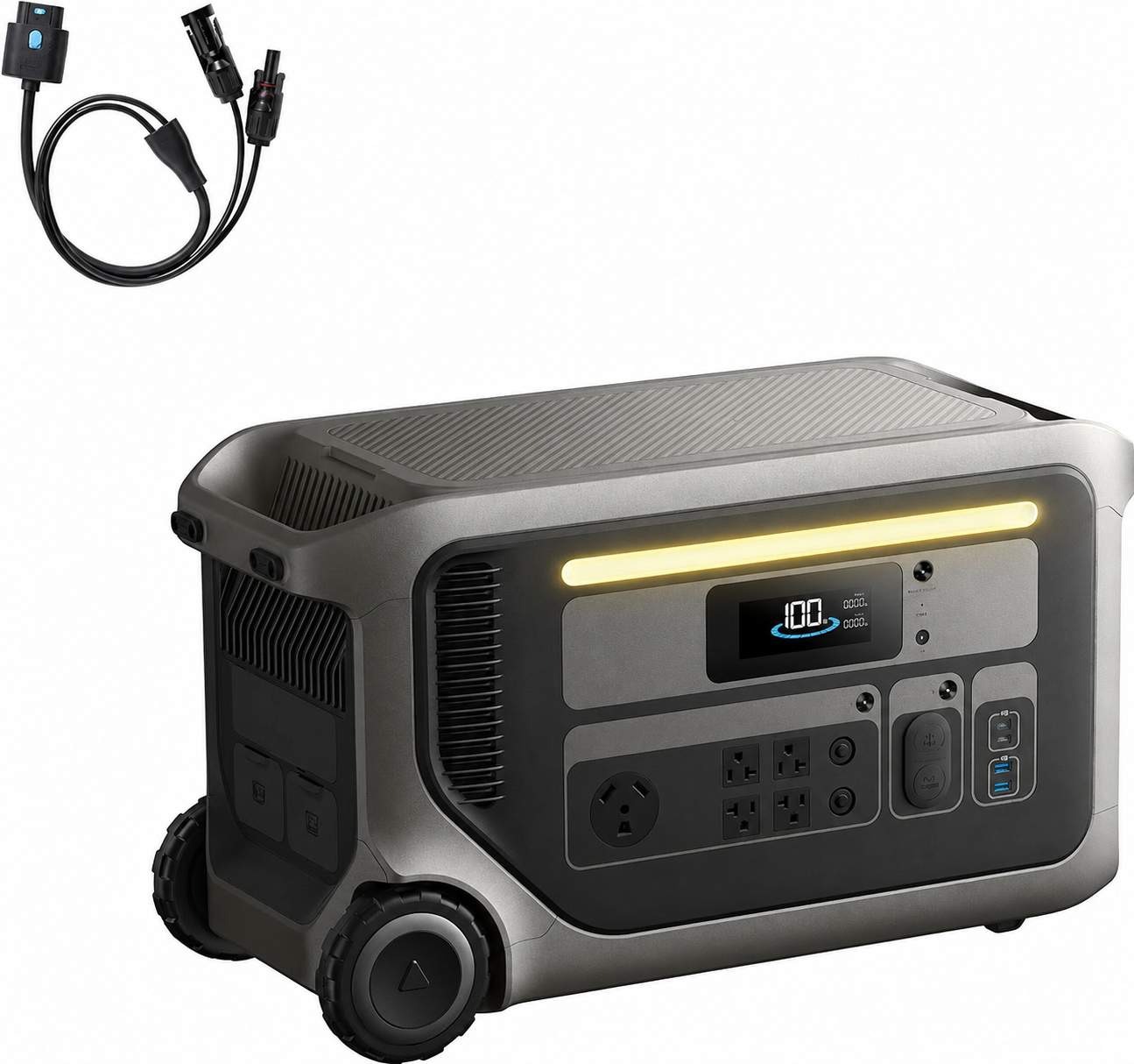 🔥Clearance Sale🔥2400W Portable Power Station with Solar Charging – LiFePO4 Backup Power for Home, Camping & RVs