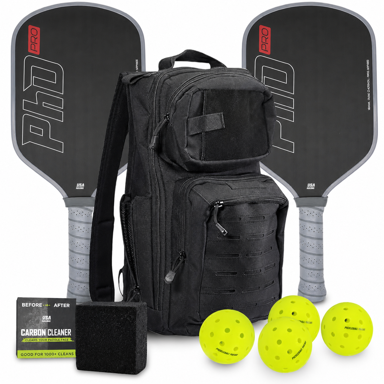  PhD Raw Carbon Fiber Premium Pickleball Paddle Racket - USA Pickleball Approved - Honeycomb Core - Power & Control
