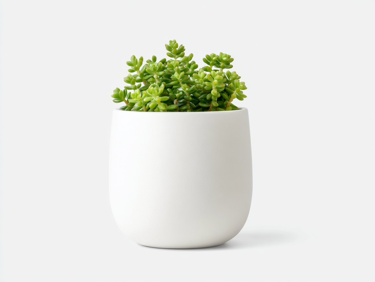 Vaso da fiori rotondo bianco 20x20x23 cm – bianco – per giardino – design moderno-Oakgohut
