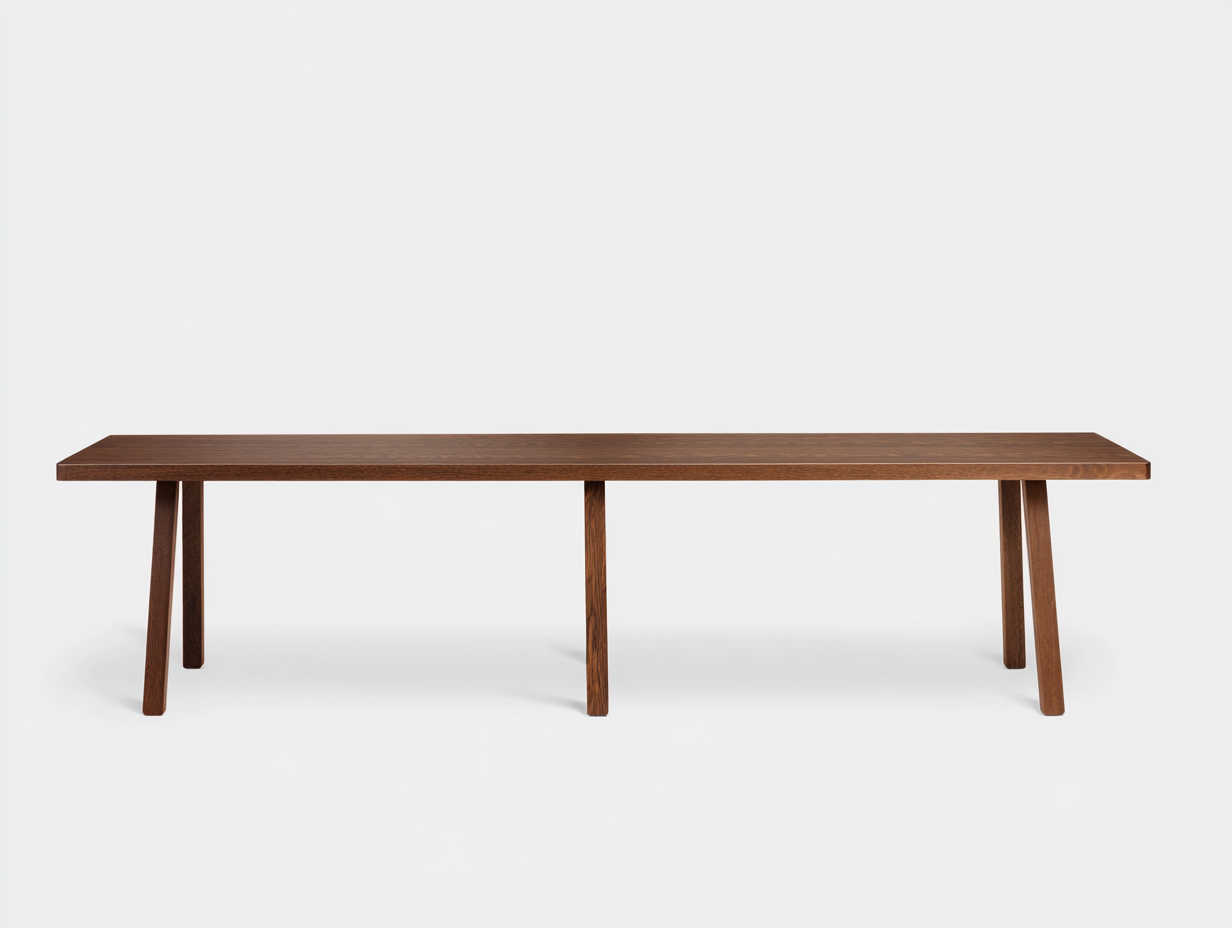 Tavolo da pranzo rettangolare in legno 220×90×75 cm - marrone scuro - uso interno - design moderno-Oakgohut