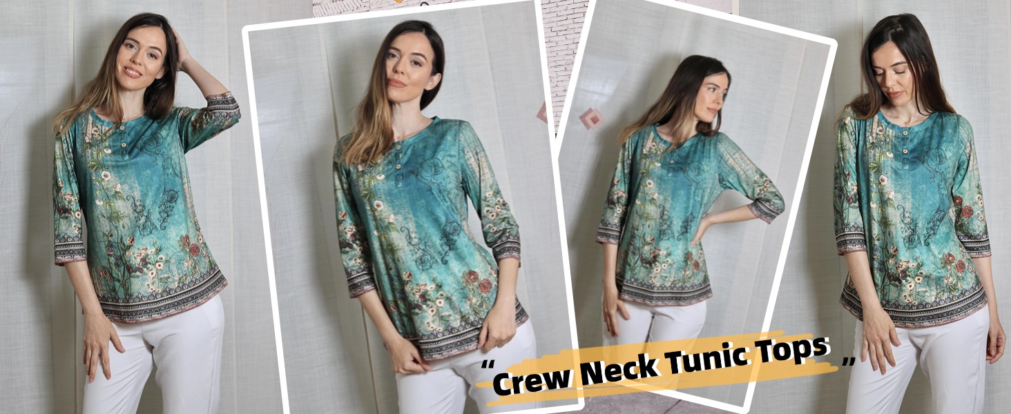 Zeagoo 3/4 Length Sleeve Blouses for Women 2025 Spring Dressy Casual