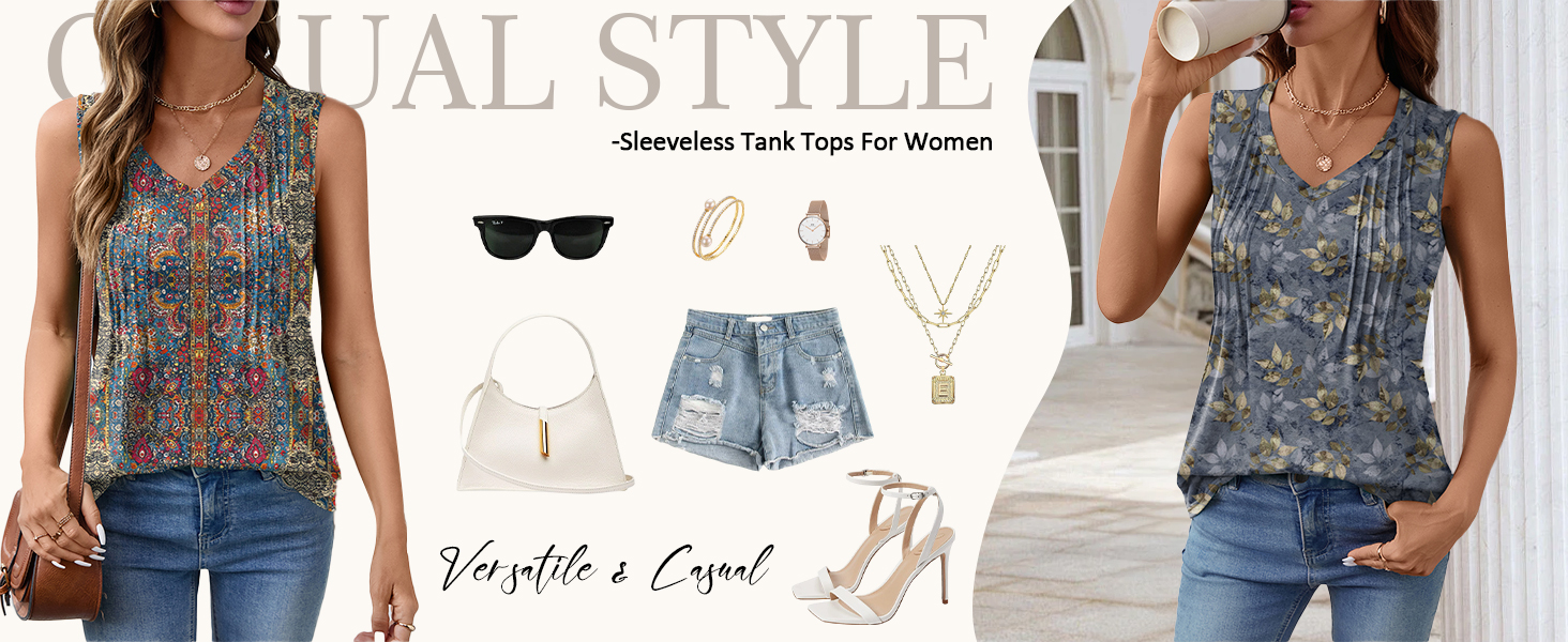sleevless v neck t shirts for women