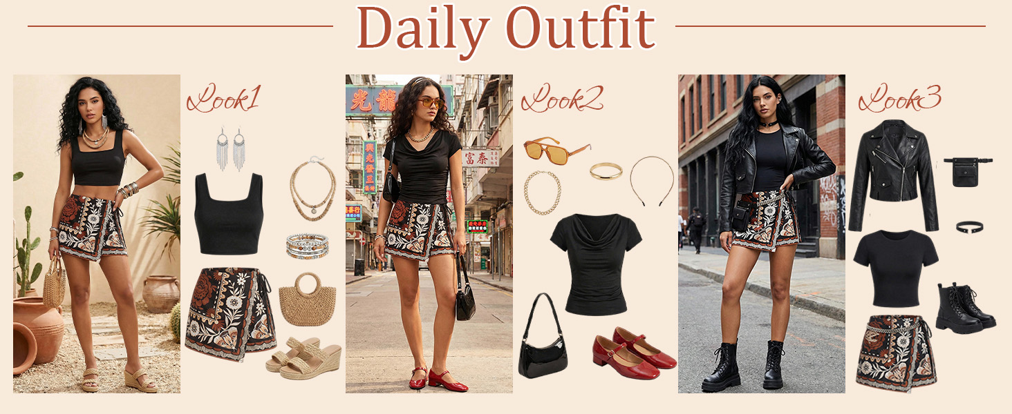 Summer Mini Skirts Vacation Outfits