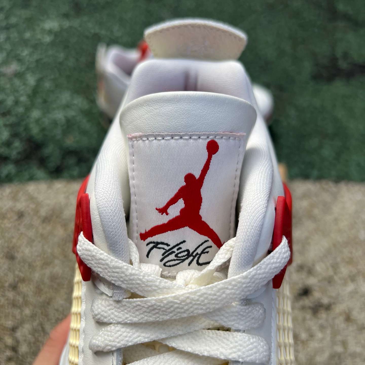 Nigel Sylvester x Air Jordan 4 Retro OG SP “Bike Air” White Red Sneakers | IQ8055-100