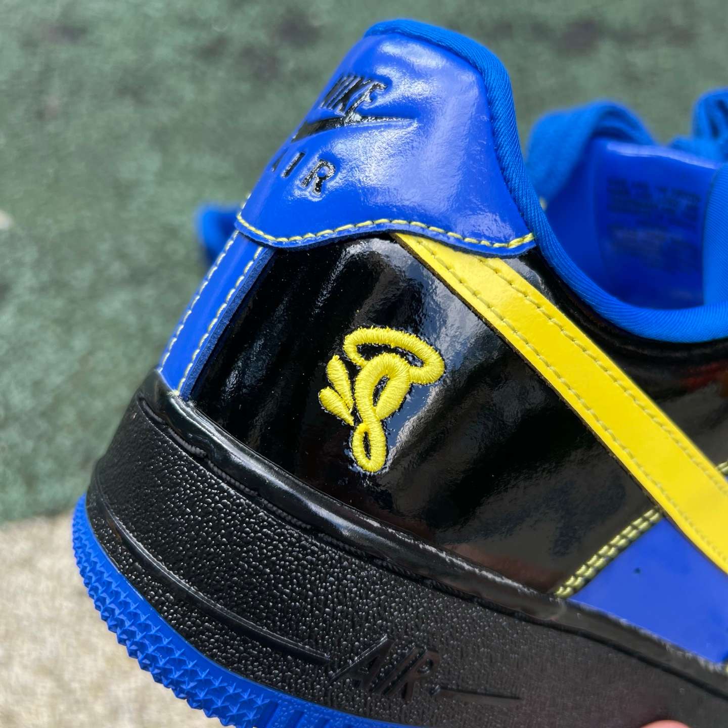 Nike x Central Cee Air Force 1 Low SP “Black Yellow Blue” Sneakers | IQ1402-010