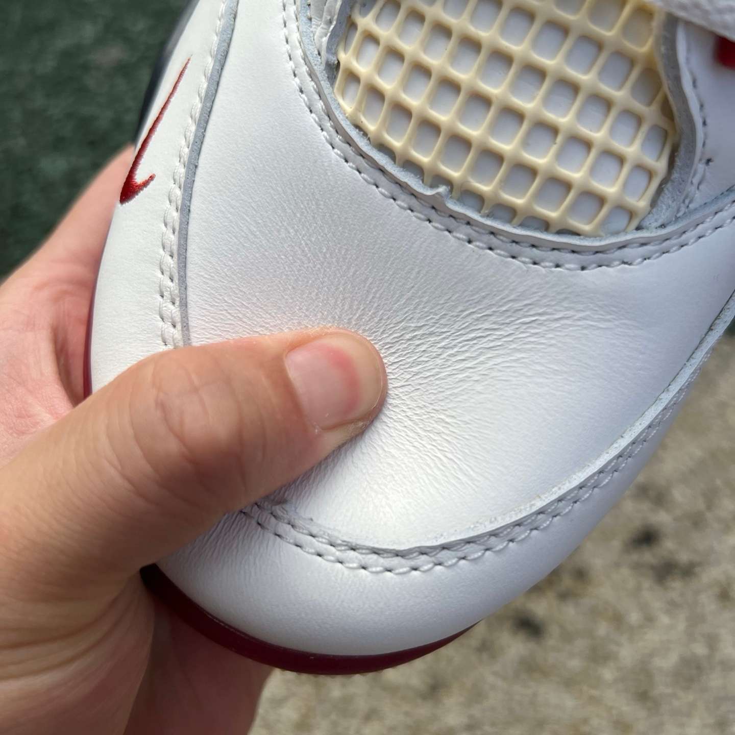 Nigel Sylvester x Air Jordan 4 Retro OG SP “Bike Air” White Red Sneakers | IQ8055-100