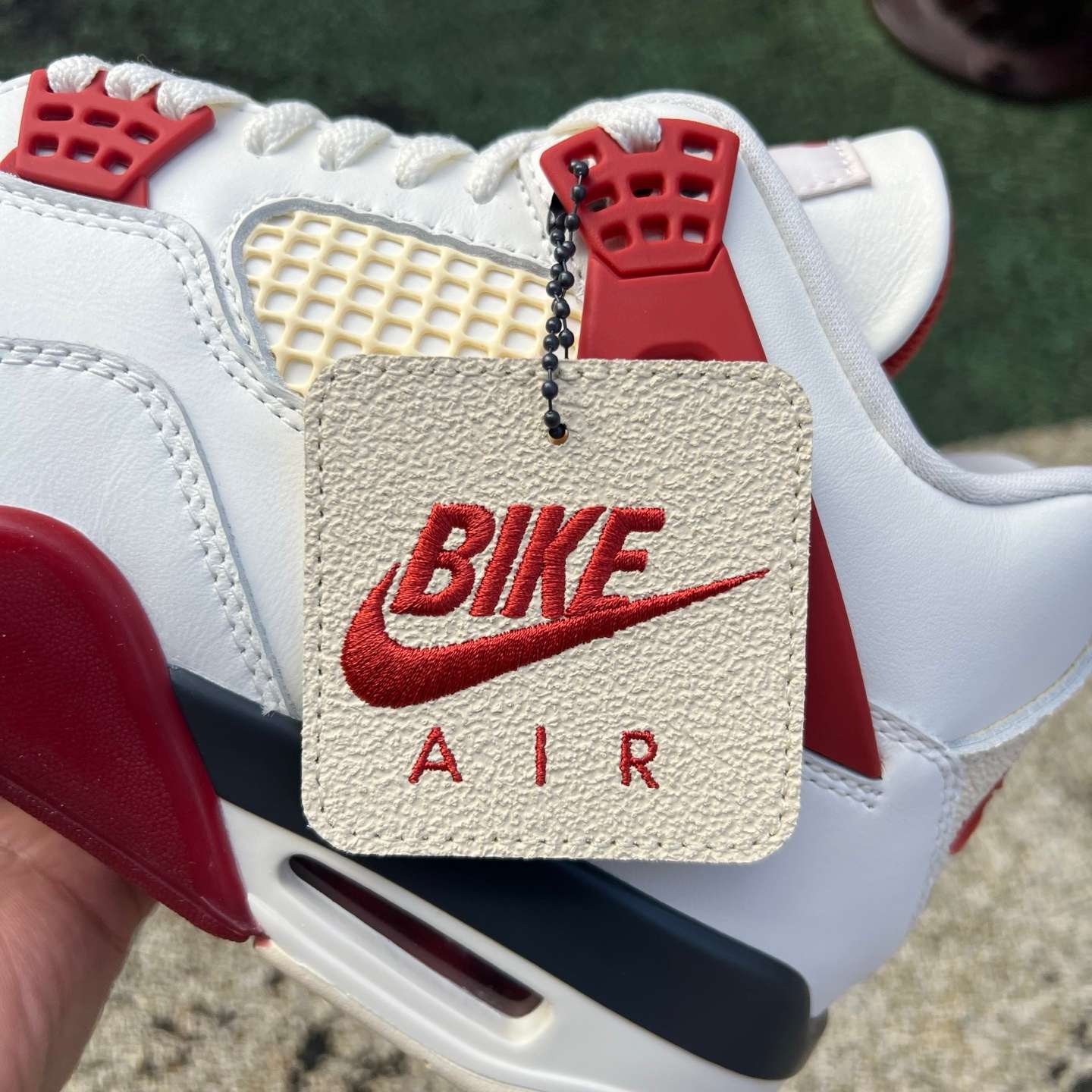 Nigel Sylvester x Air Jordan 4 Retro OG SP “Bike Air” White Red Sneakers | IQ8055-100