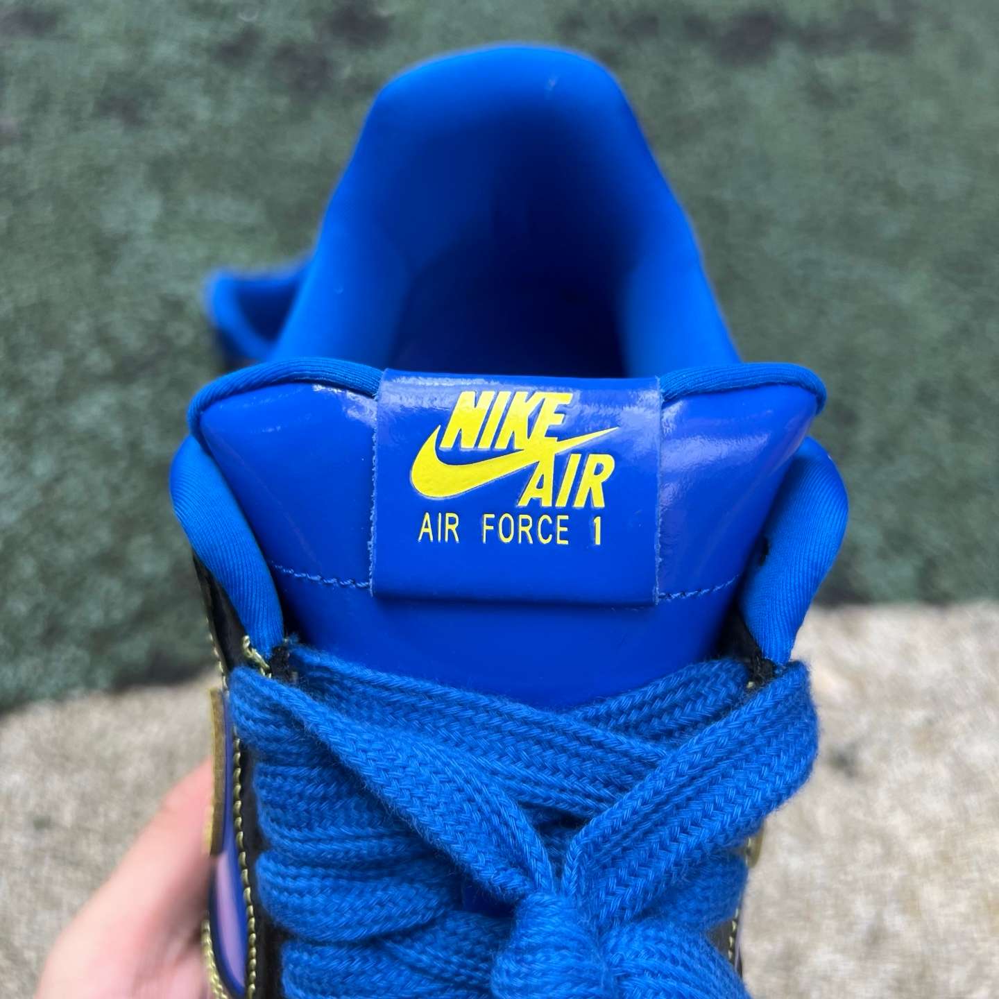 Nike x Central Cee Air Force 1 Low SP “Black Yellow Blue” Sneakers | IQ1402-010