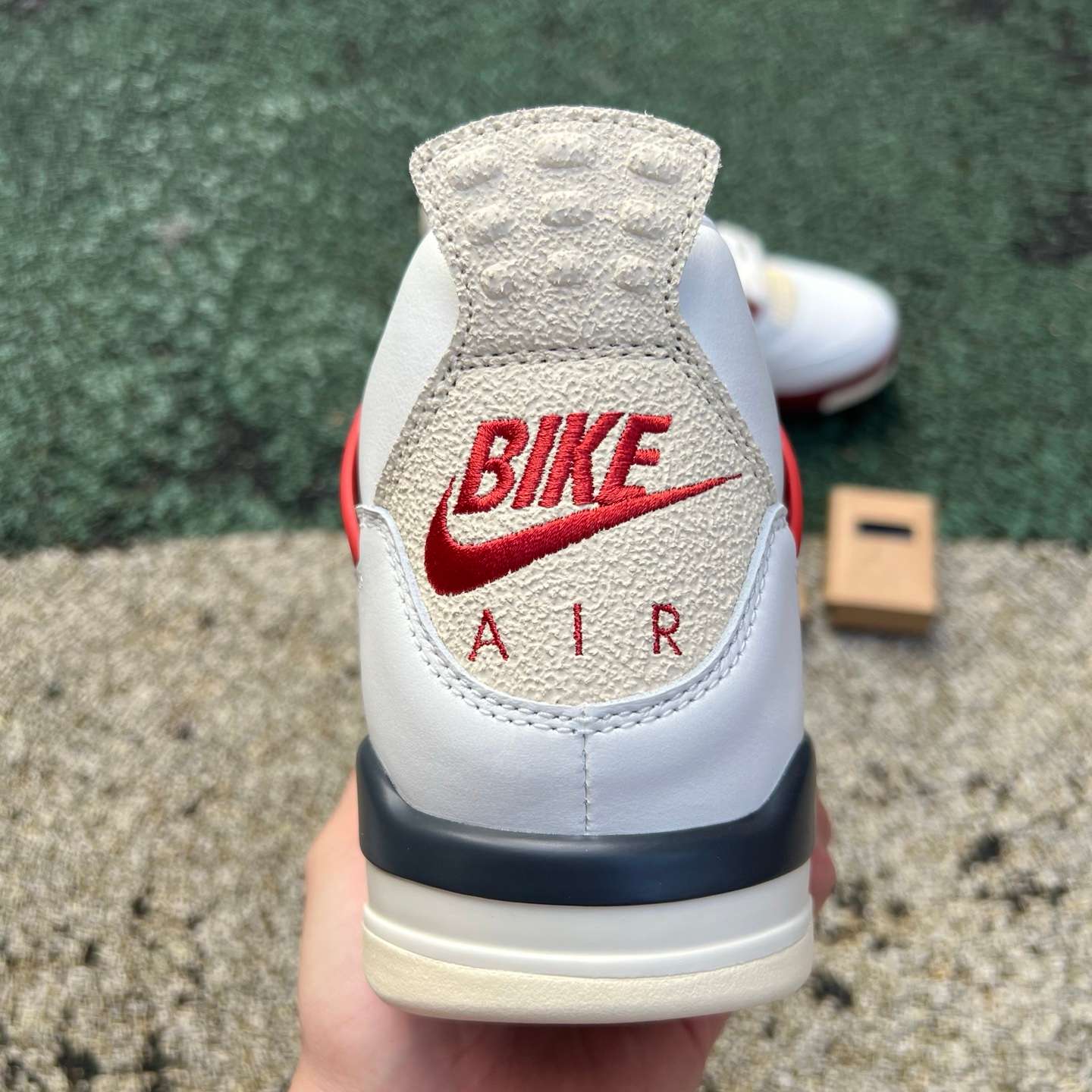 Nigel Sylvester x Air Jordan 4 Retro OG SP “Bike Air” White Red Sneakers | IQ8055-100