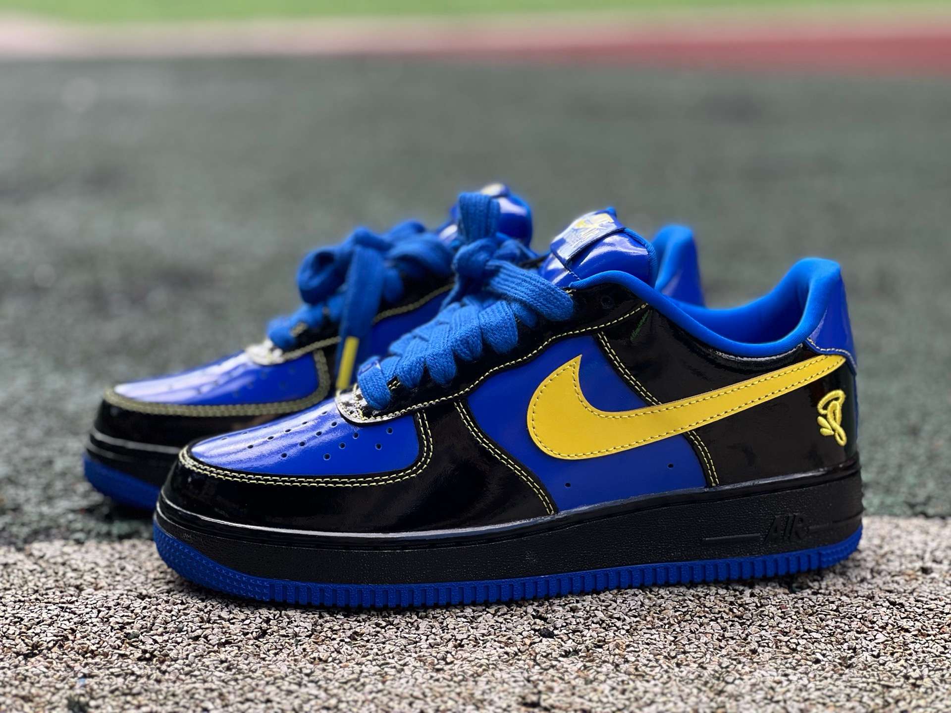 Nike x Central Cee Air Force 1 Low SP “Black Yellow Blue” Sneakers | IQ1402-010