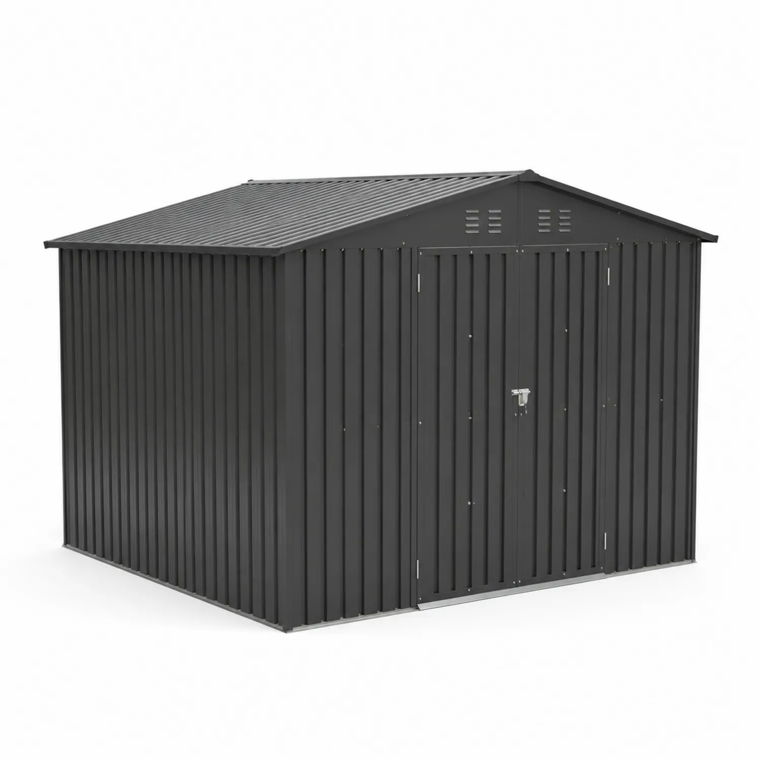 Capanno in metallo grigio scuro 213x127x185 cm