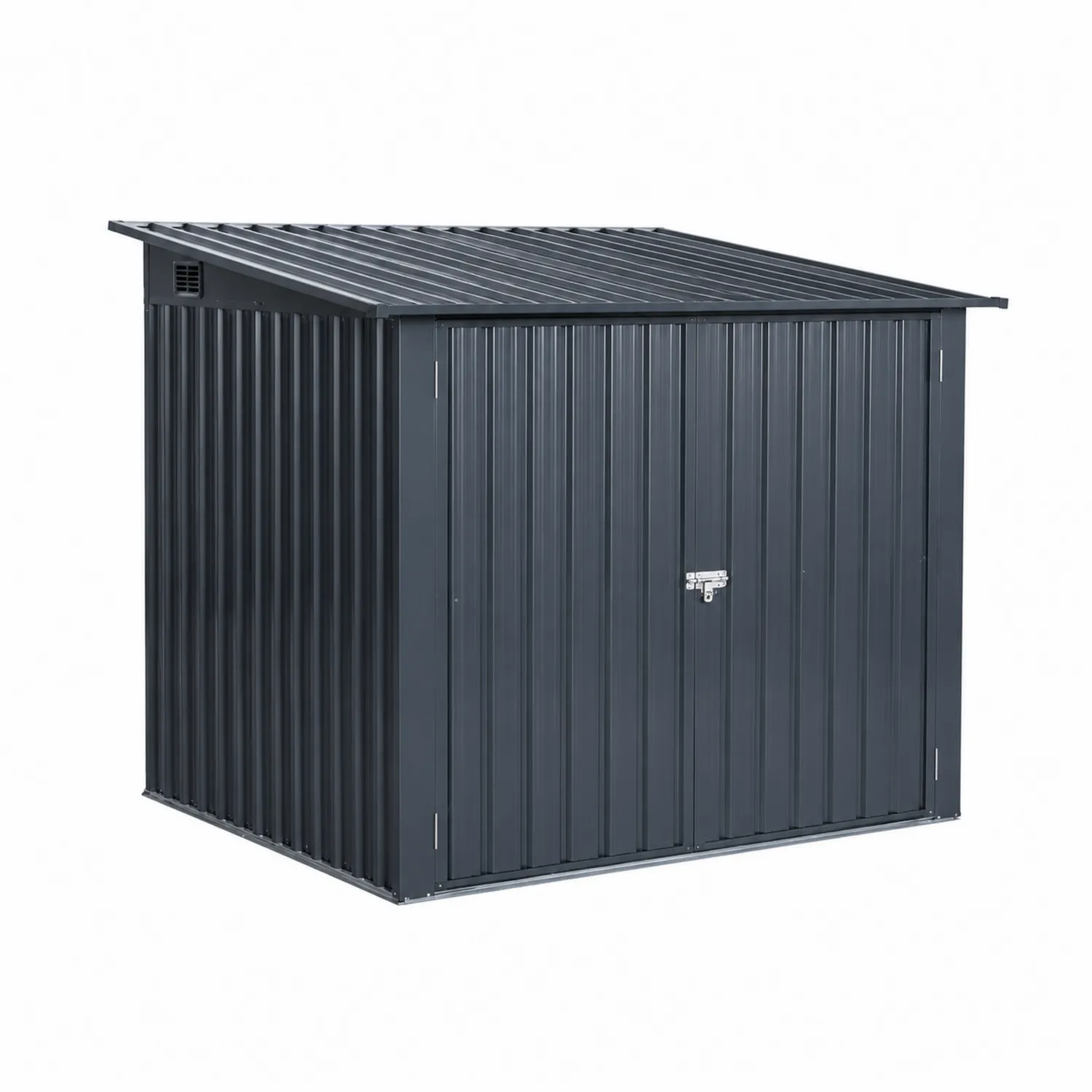 Capanno portaoggetti in metallo con verniciatura a polvere Grigio 210x130x172 cm