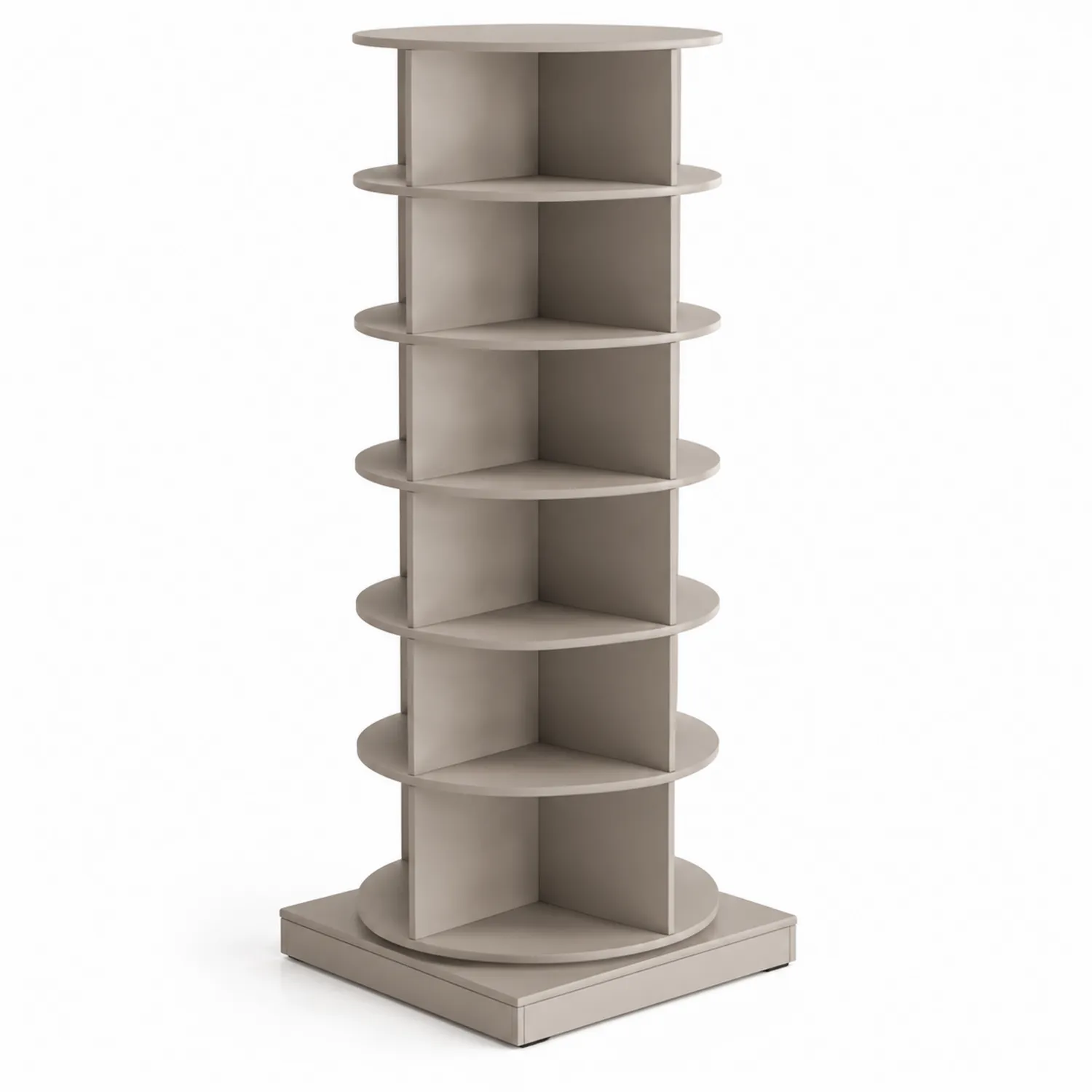 Rundes Bücherregal MDF Grau 180 cm