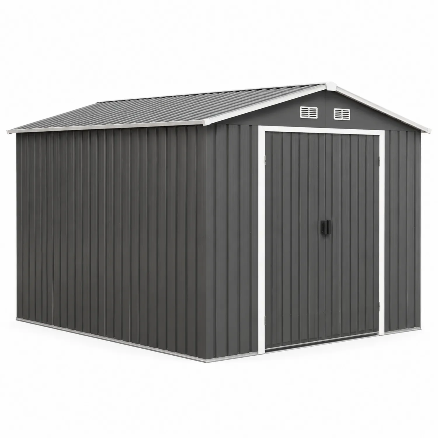 Metall Lagerschuppen Stahl Dunkelgrau 257x205x178 cm
