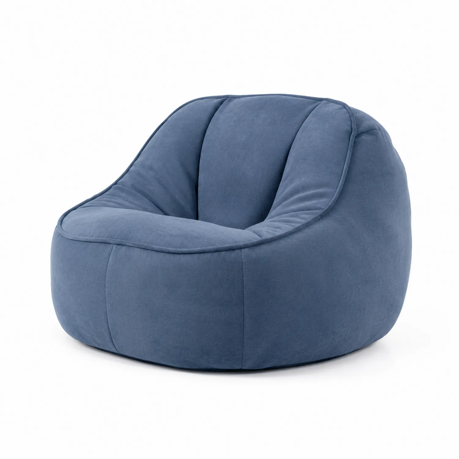Loungesessel rund Baumwolle Blau 78x85x65cm