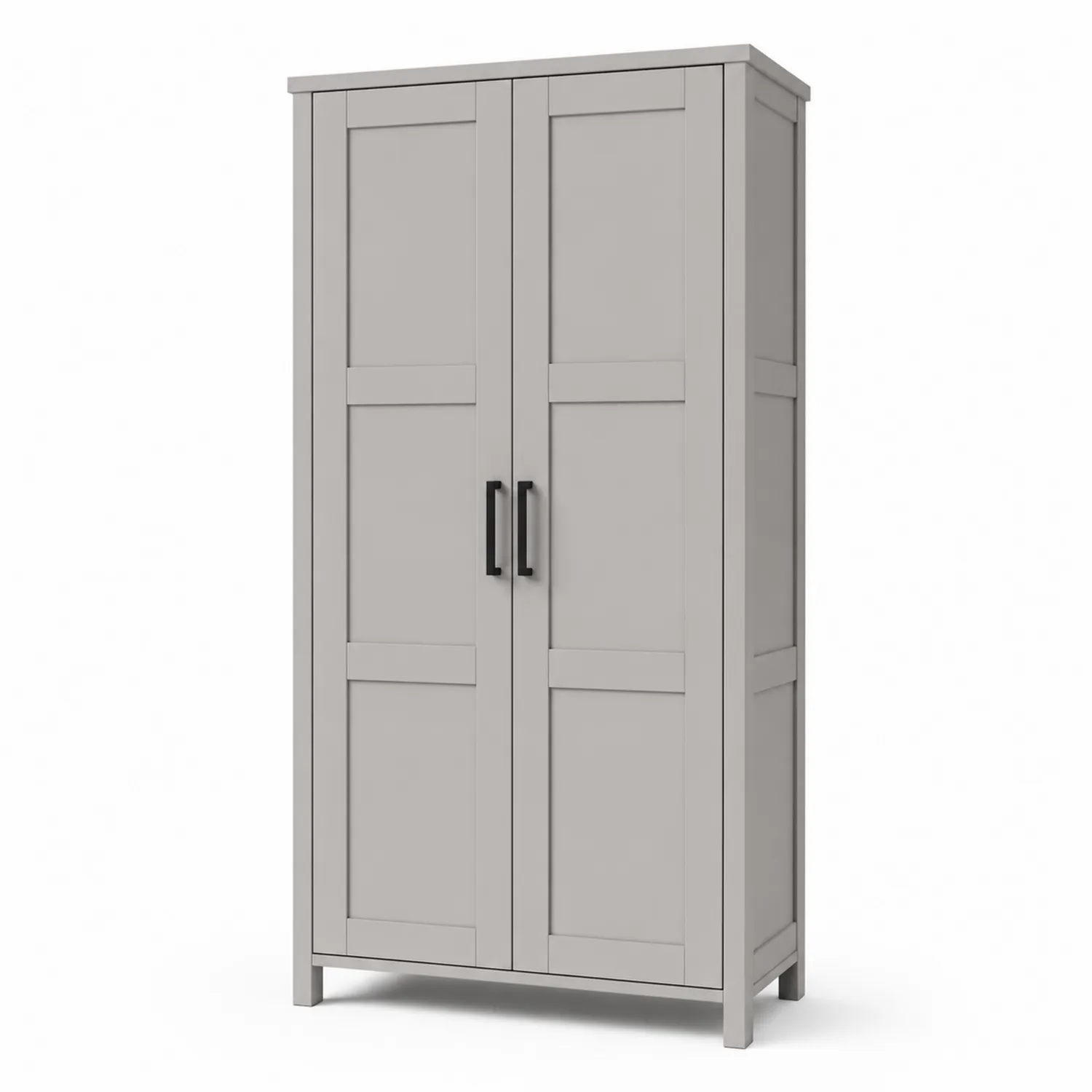 Grauer MDF-Schrank mit 2 Türen