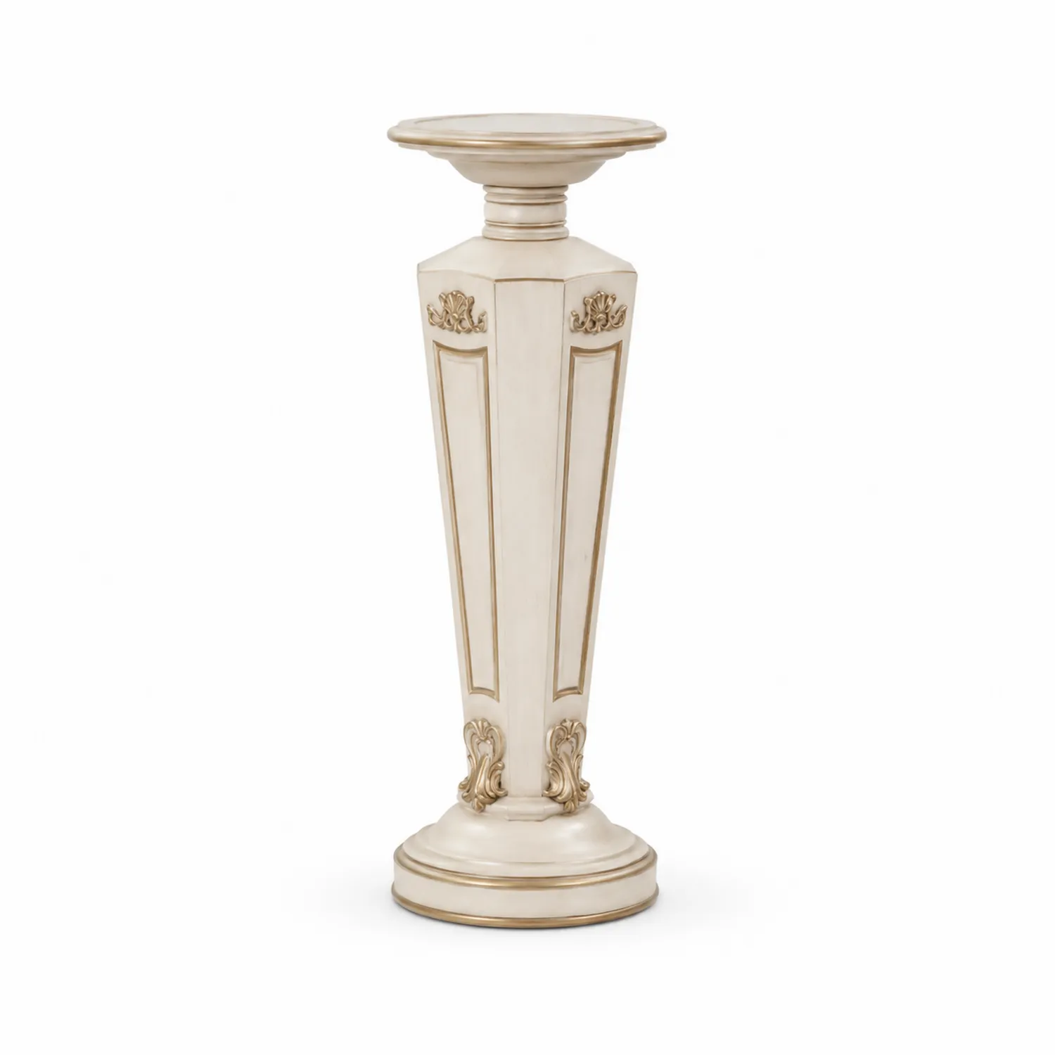 Colonna Portapiante in Legno Beige 30x90 cm