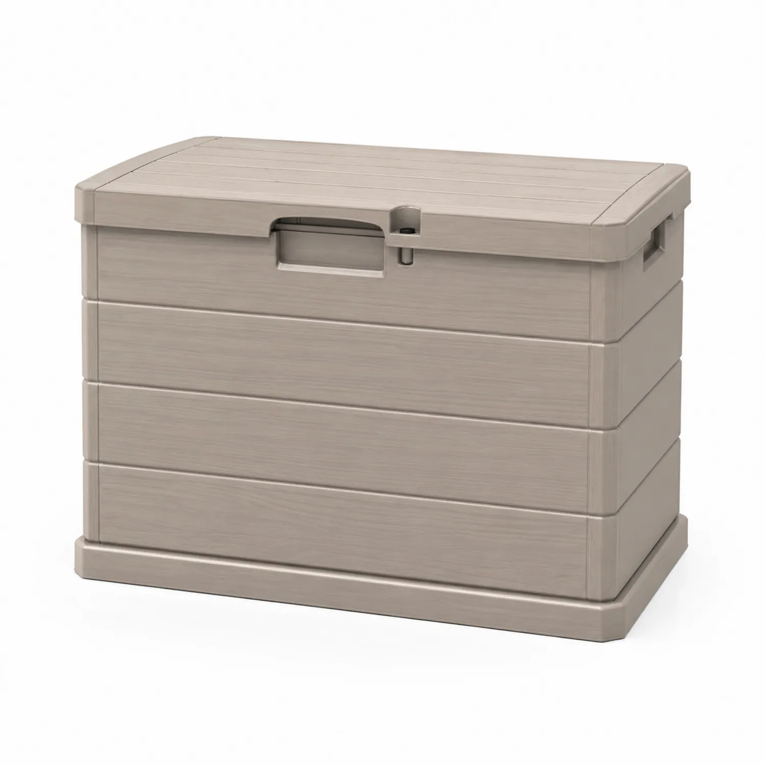 Contenitore portaoggetti rettangolare in plastica beige 120L