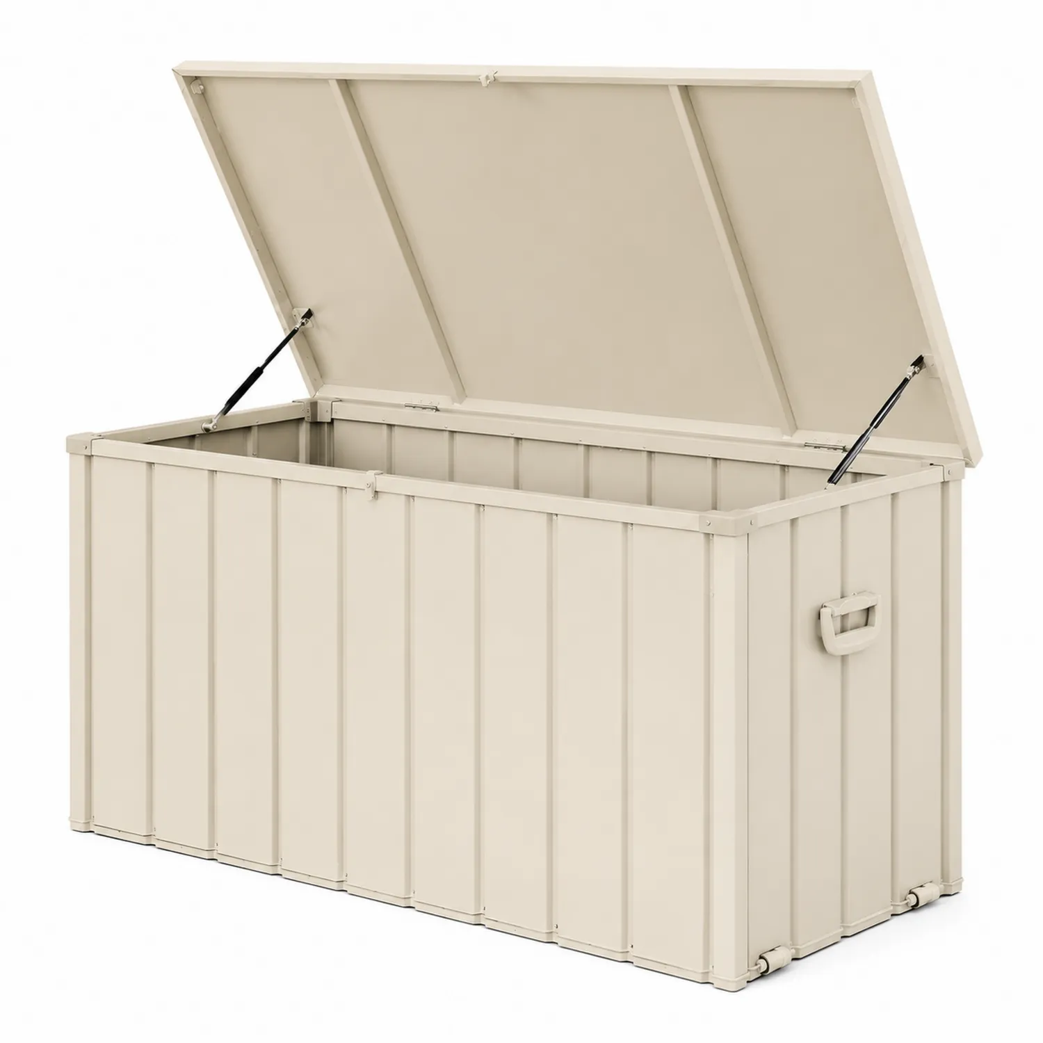 Metall Aufbewahrungsbox Beige 120x60x65 cm
