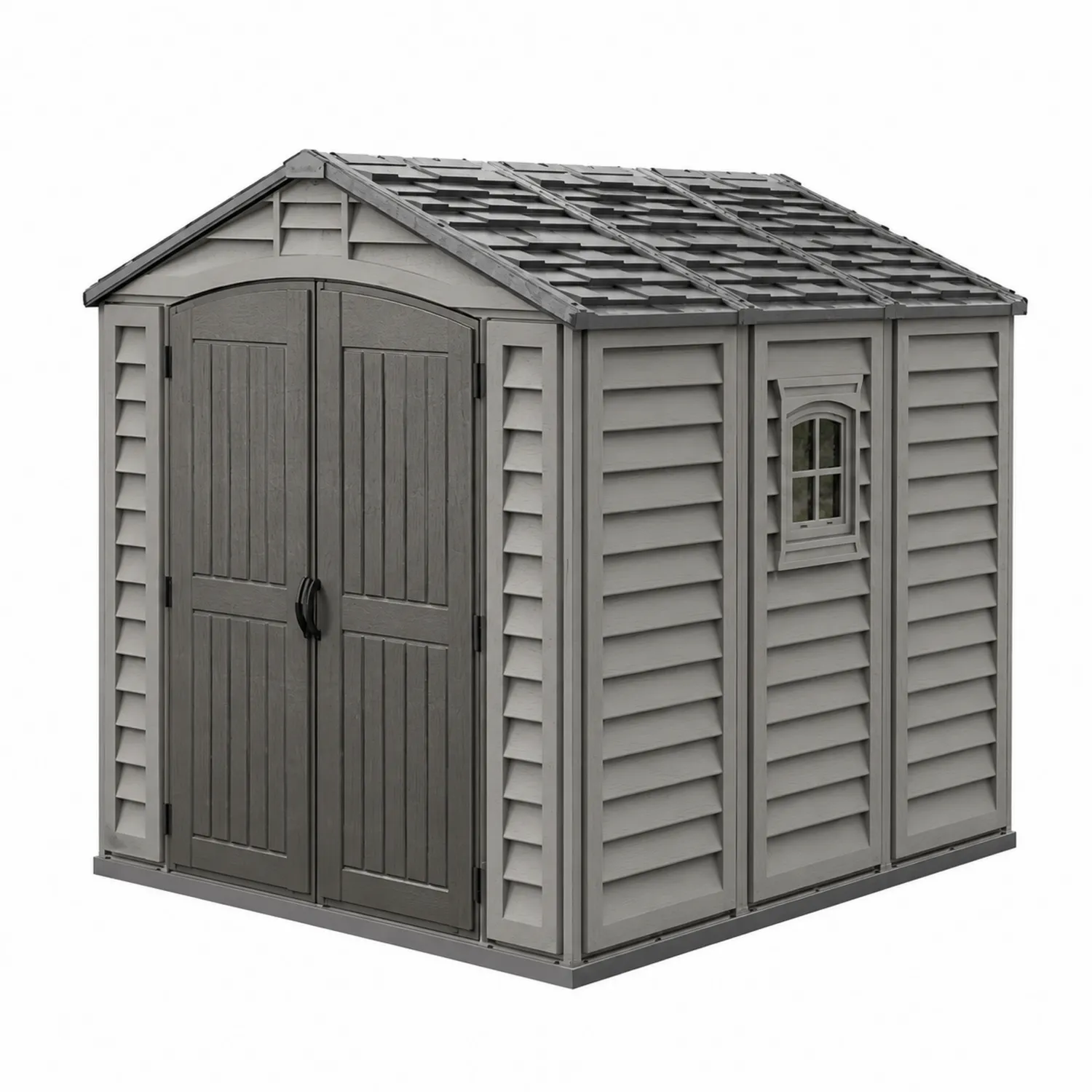 Gartenhaus aus Kunststoff Grau 260x182x215 cm