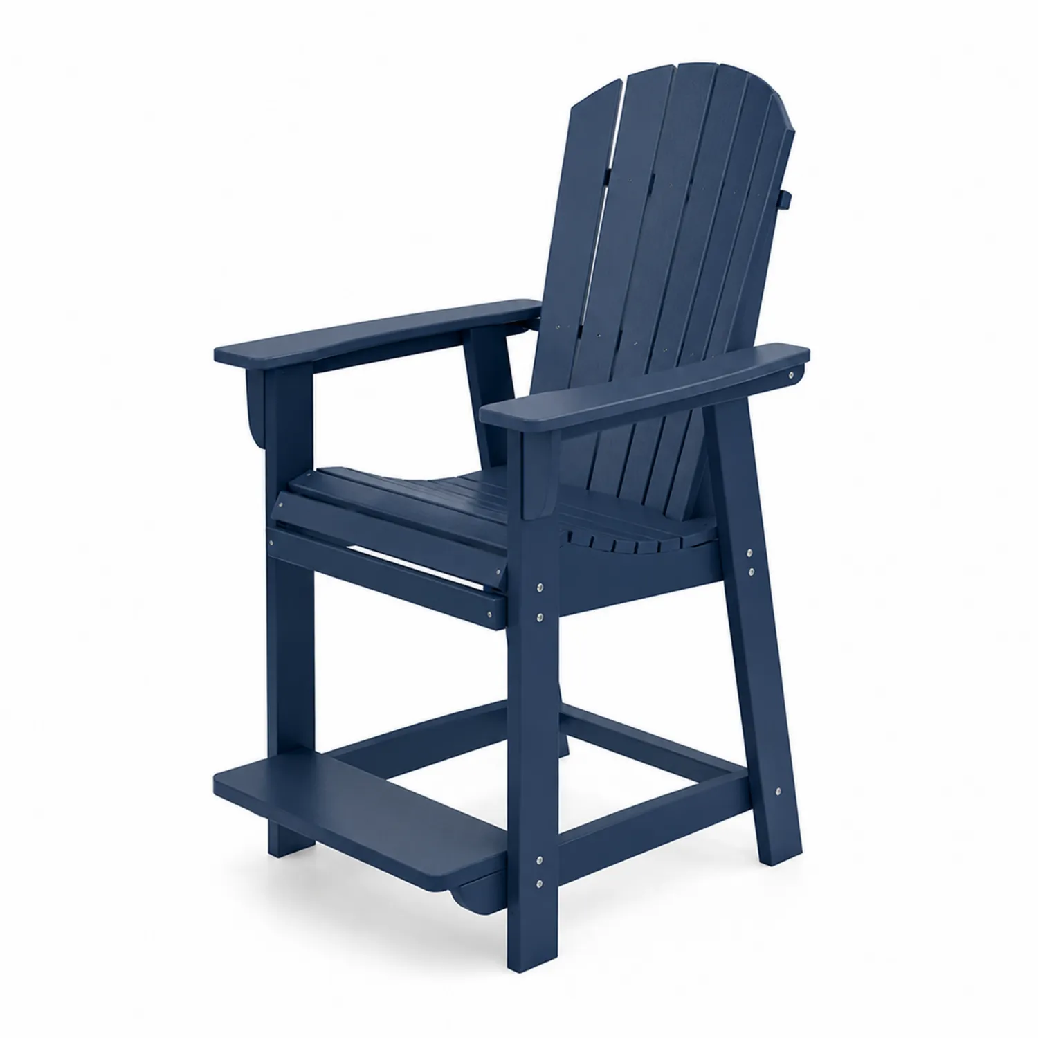 Outdoor-Barstuhl Kunststoff Blau 120 cm