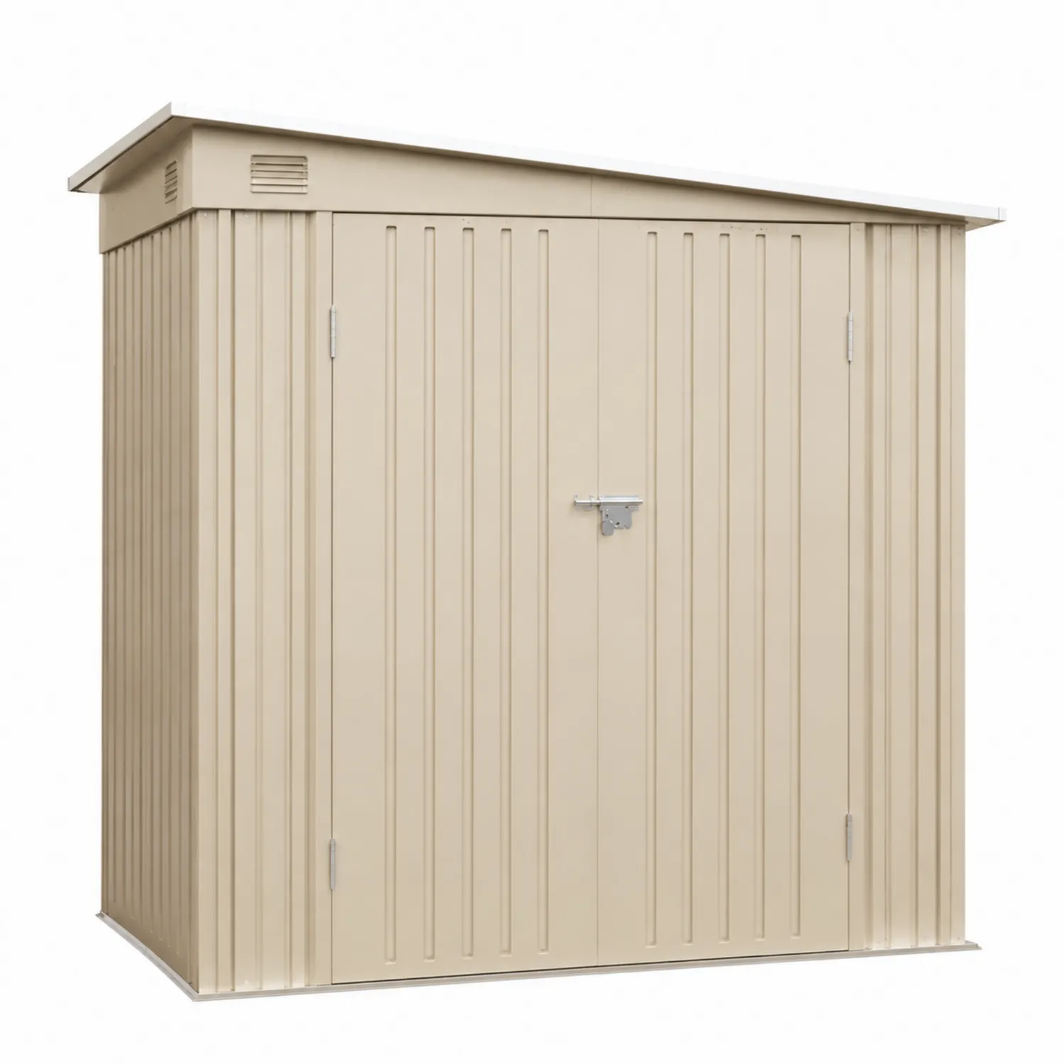 Metall Gartenschuppen Beige 203x117x172 cm