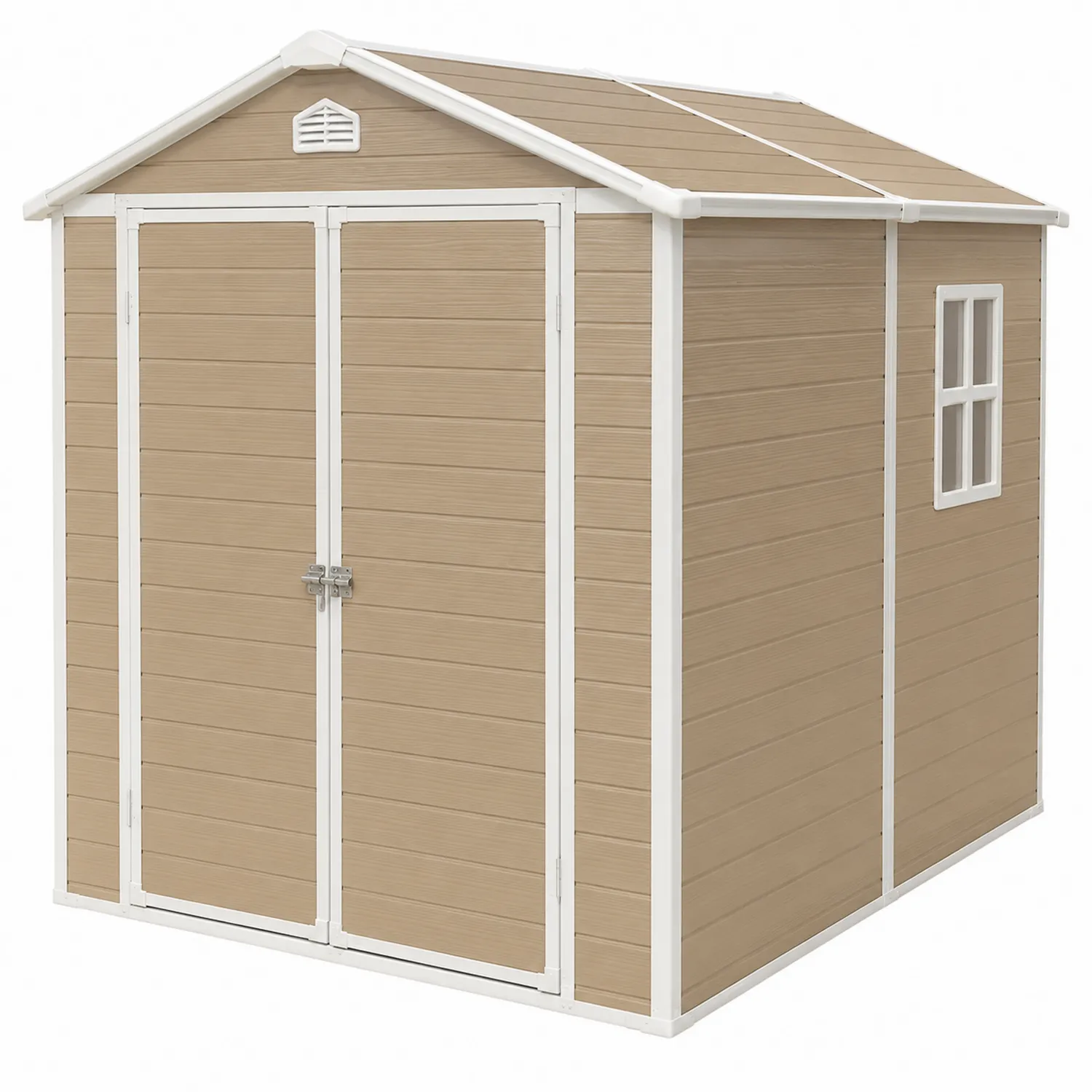 Gartenschuppen Lagerhaus Kunststoff Beige 195x152x226 cm