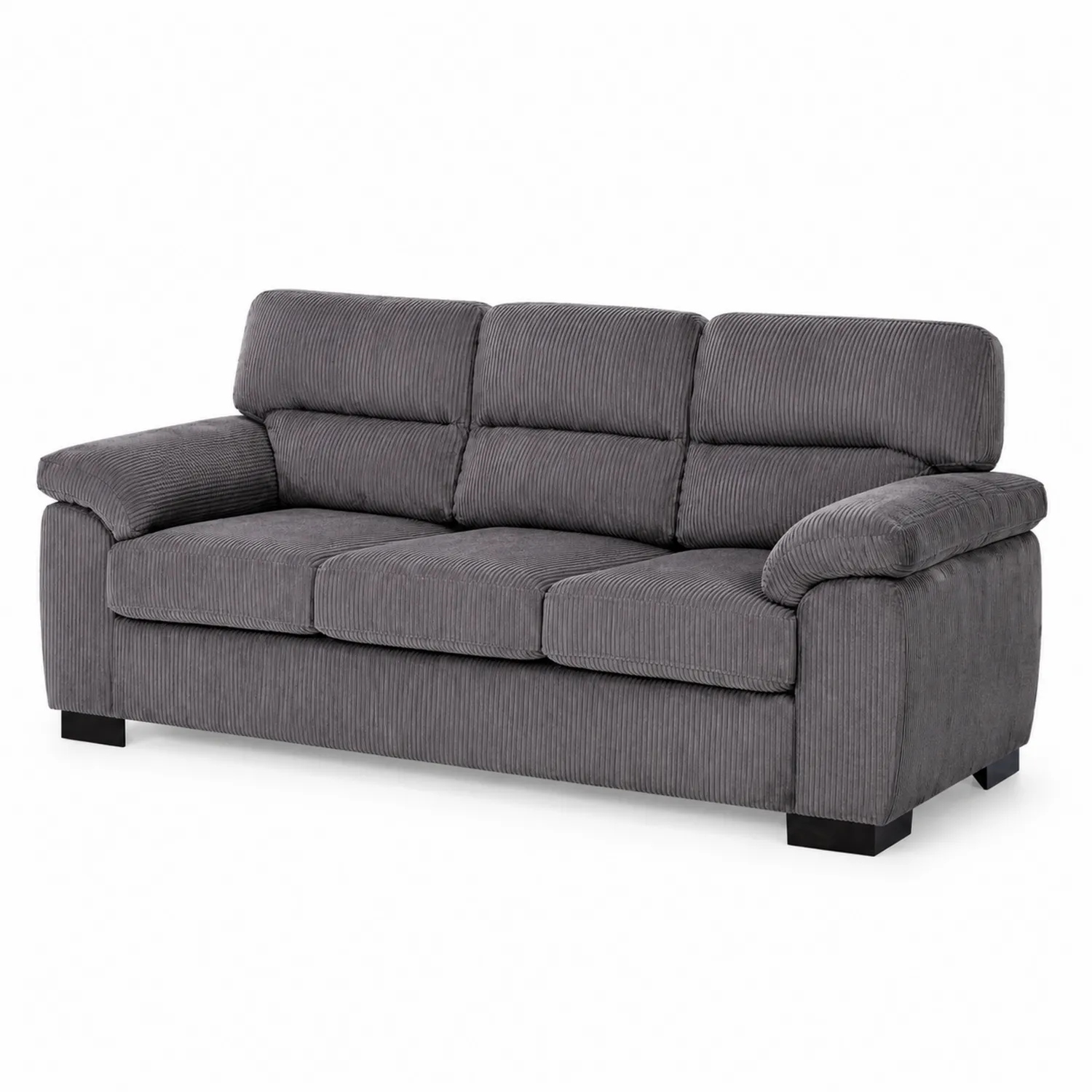 3-Sitzer Sofa Cord Grau