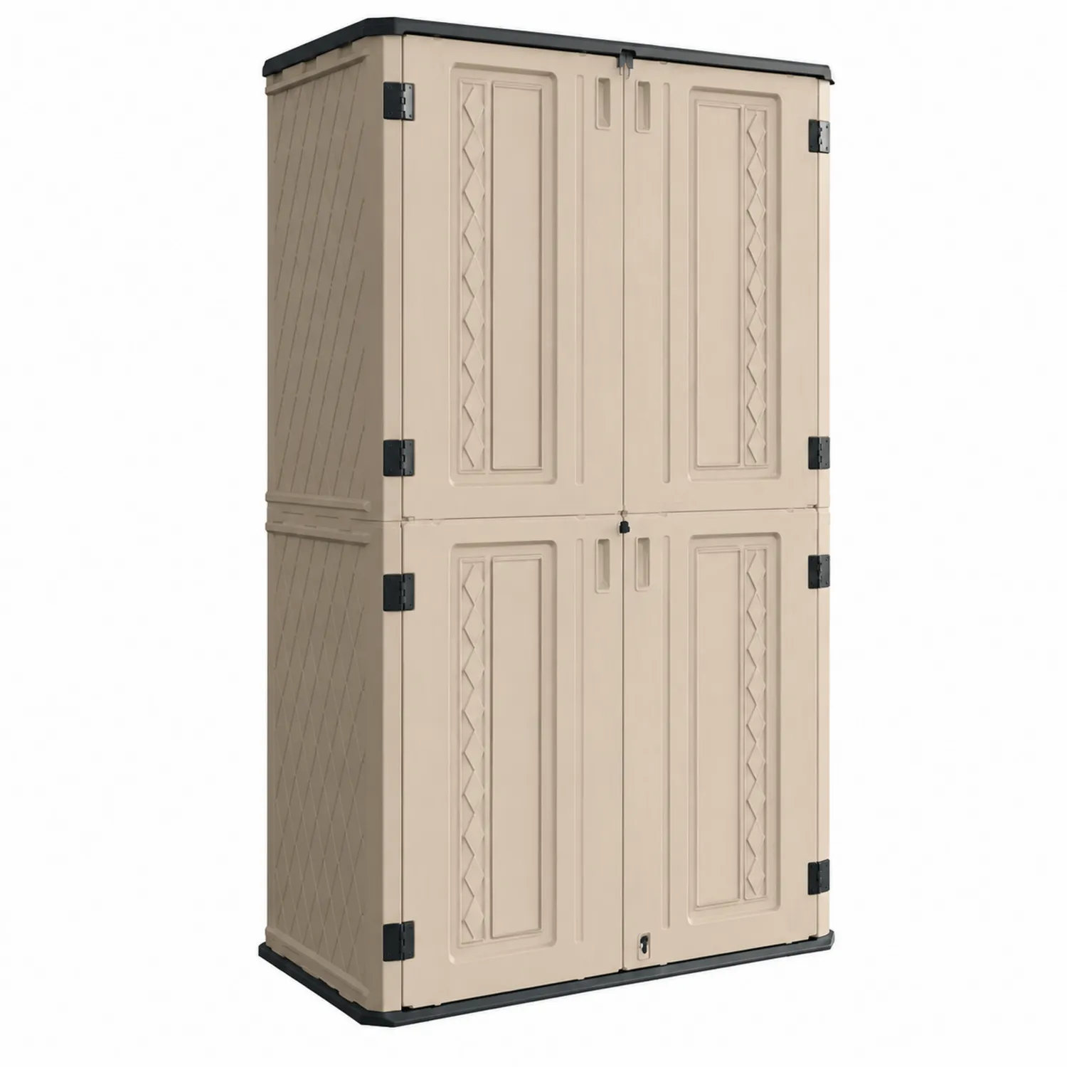 Kunststoff Aufbewahrungsschrank 80x40x180 cm Beige