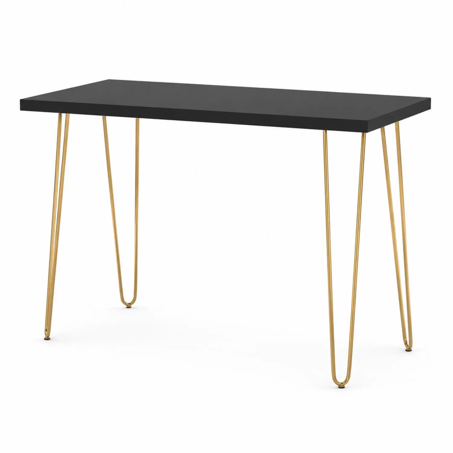 Schreibtisch Rechteckig Schwarz Stahlbeine 120x60x75 cm