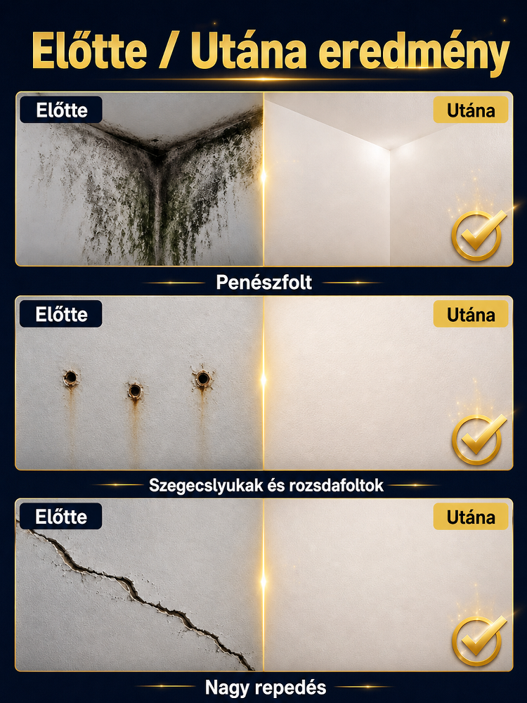 【10 év penész- és repedésállóság】Nano helyreállító faljavító paszta