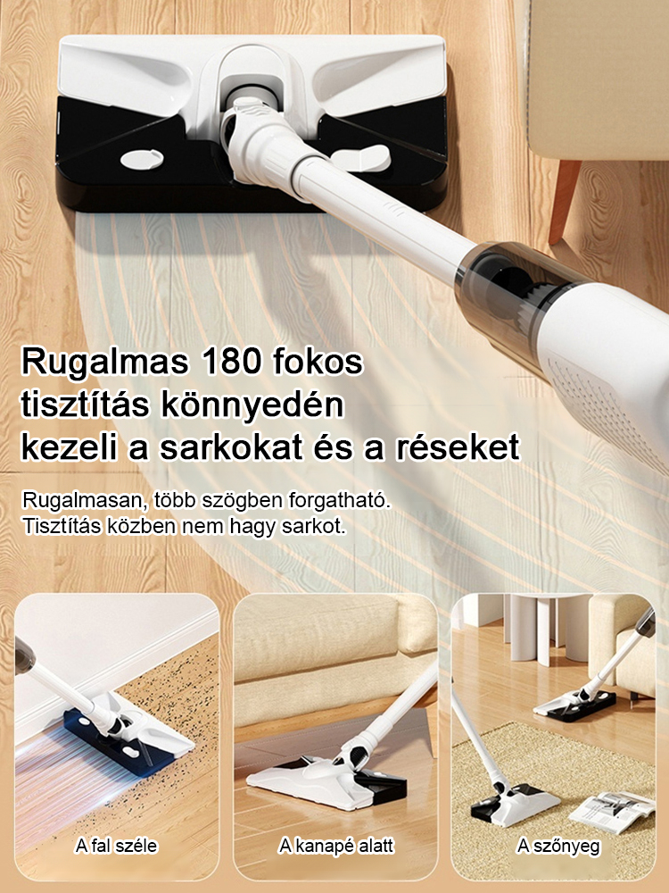 Vezeték Nélküli Porszívó és Felmosó Egyben! 99.99% Atkamentesítés + Erőteljes Szívóerő – Hatalmas Kedvezmény Csak Ma!