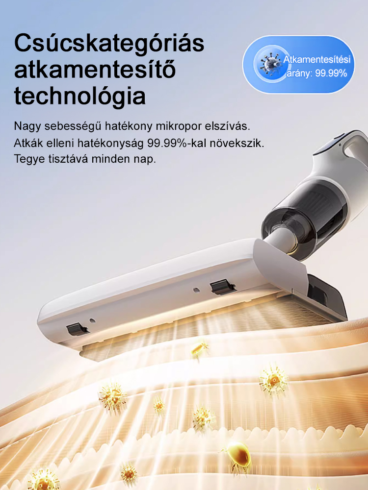 Vezeték Nélküli Porszívó és Felmosó Egyben! 99.99% Atkamentesítés + Erőteljes Szívóerő – Hatalmas Kedvezmény Csak Ma!