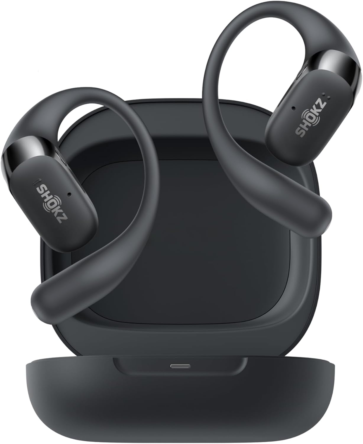 SHOKZ OpenFit 2 Open Ear Kopfhörer - True Wireless Bluetooth Ohrhörer mit Mikrofon - Bis zu 48 Stunden Wiedergabe und Schnellladung - Schwarz mit IP55 Schutz-Nestmyio