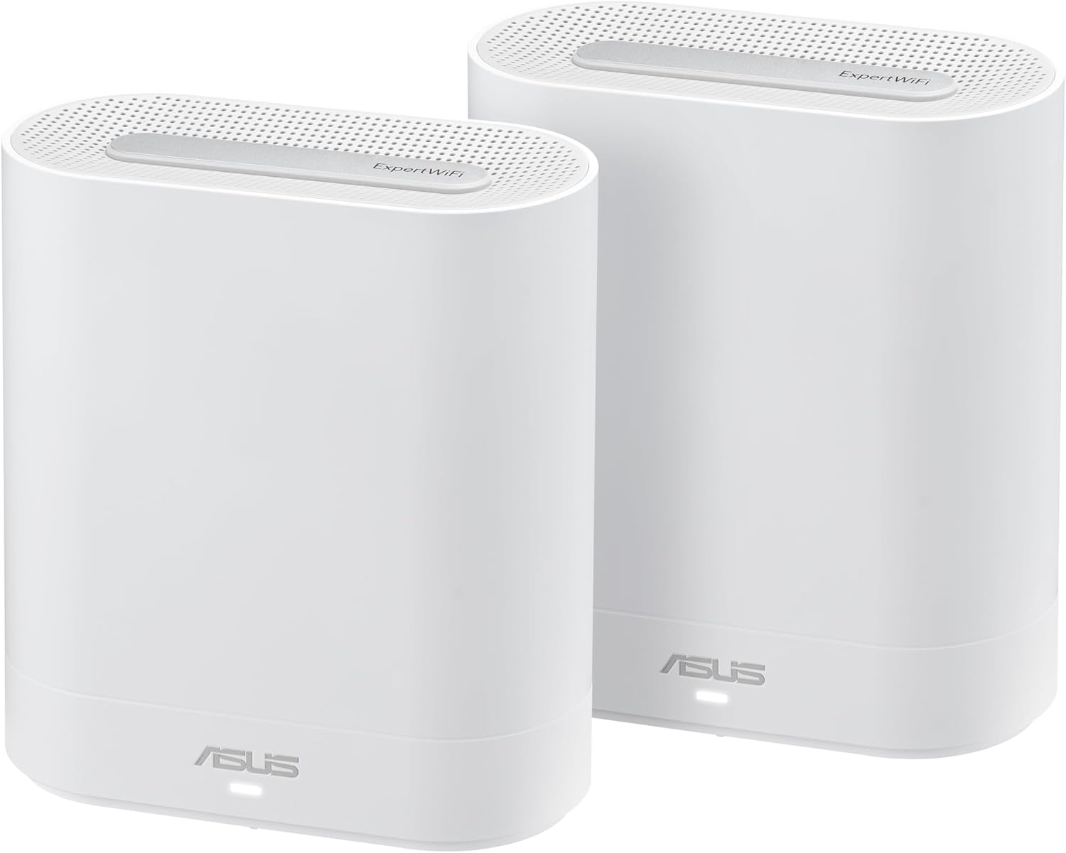 ASUS ExpertWiFi EBM68 Mesh Set - Zwei Tri Band Wi Fi 6 Einheiten mit bis zu 5 SSIDs - 2,5 Gigabit Port und Gästeportal - Weißes Business System mit Verwaltungs App-Nestmyio