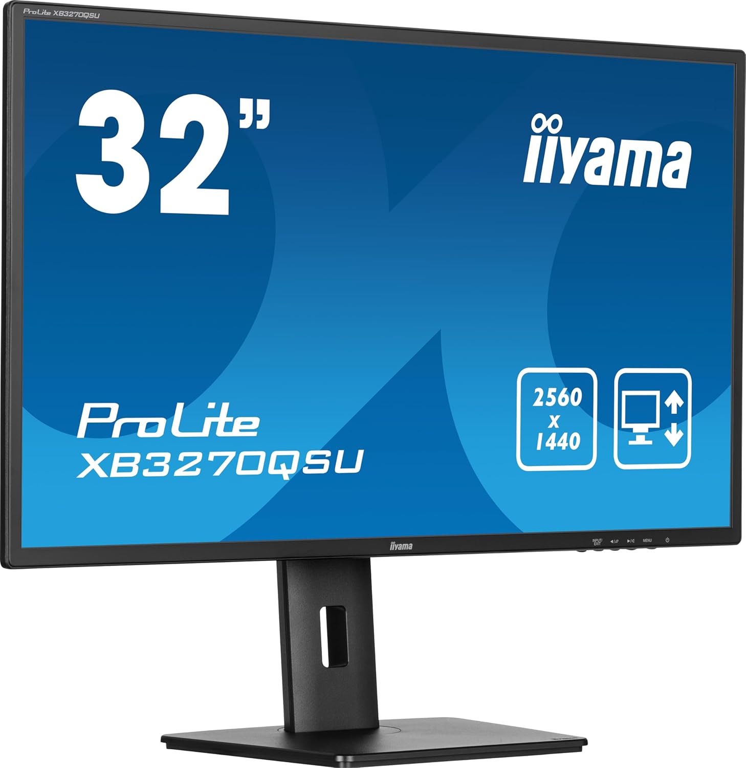 iiyama ProLite XB3270QSU B1 Monitor - 31,5 Zoll QHD IPS mit 100 Hz - 3 ms AdaptiveSync und Höhenverstellung - HDMI DisplayPort USB 3.2 Schwarz-Nestmyio