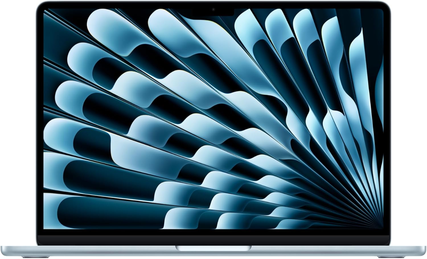 Apple MacBook Air 13 Zoll Notebook - M4 Chip mit 10 Core CPU und 8 Core GPU - 16 GB gemeinsamer Arbeitsspeicher und 256 GB SSD - Himmelblau mit Fingerabdruckleser-Nestmyio