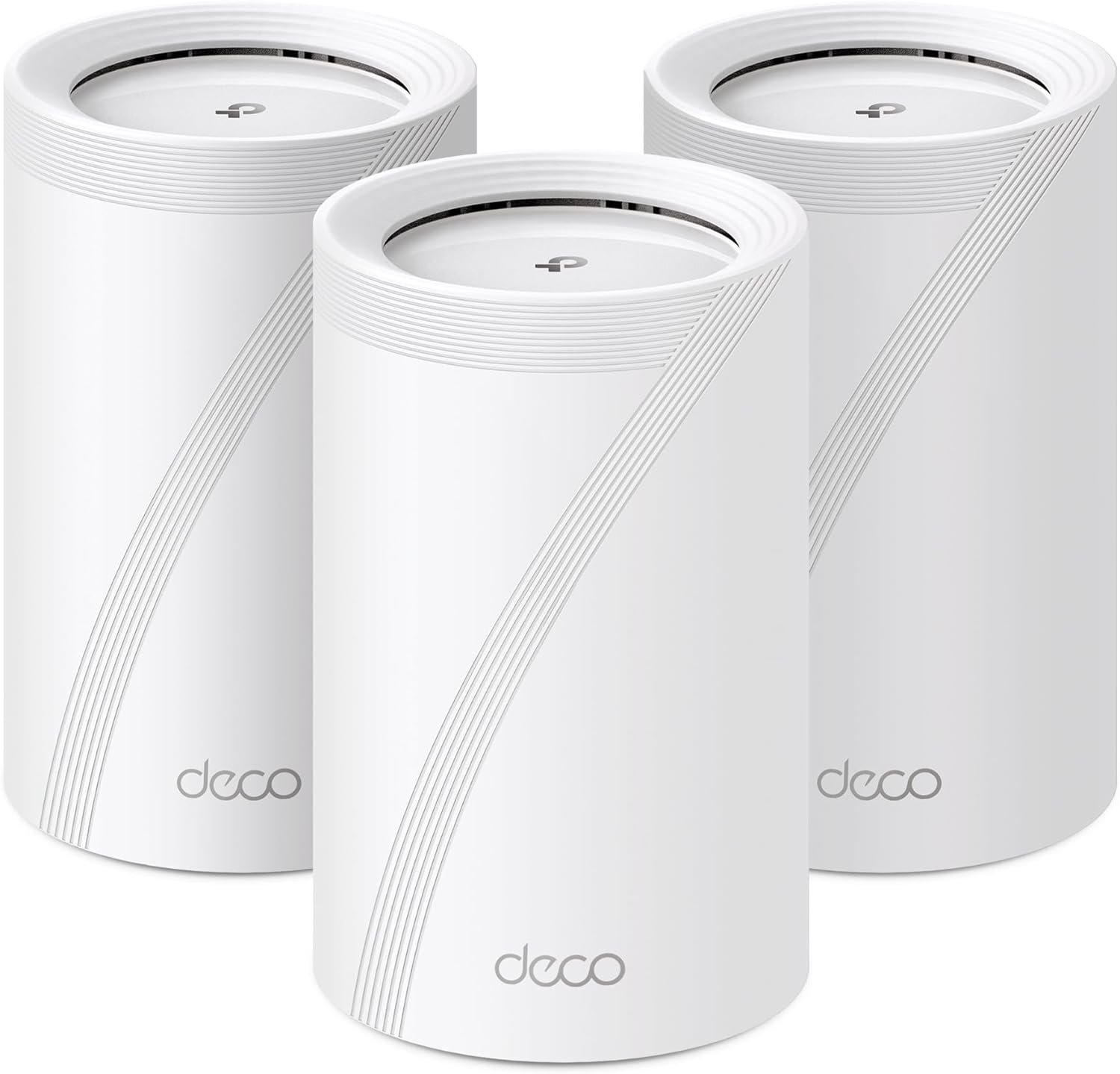 TP Link Deco BE65 Mesh WLAN Set - Wi Fi 7 Tri Band mit 6 Streams - Bis 5760 Mbit bei 6 GHz und vier 2,5G Ports - Weiß mit USB 3.0 für das Heimnetz-Nestmyio