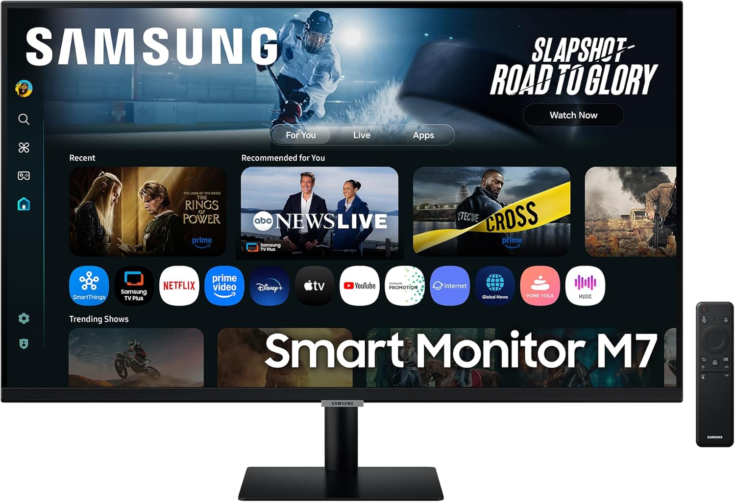 Samsung M70F Smart Monitor - 32 Zoll 4K UHD VA Panel mit 60 Hz - AI Bildoptimierung Gaming Hub und Smart TV Apps - HDR10 Lautsprecher USB C und HDMI-Nestmyio