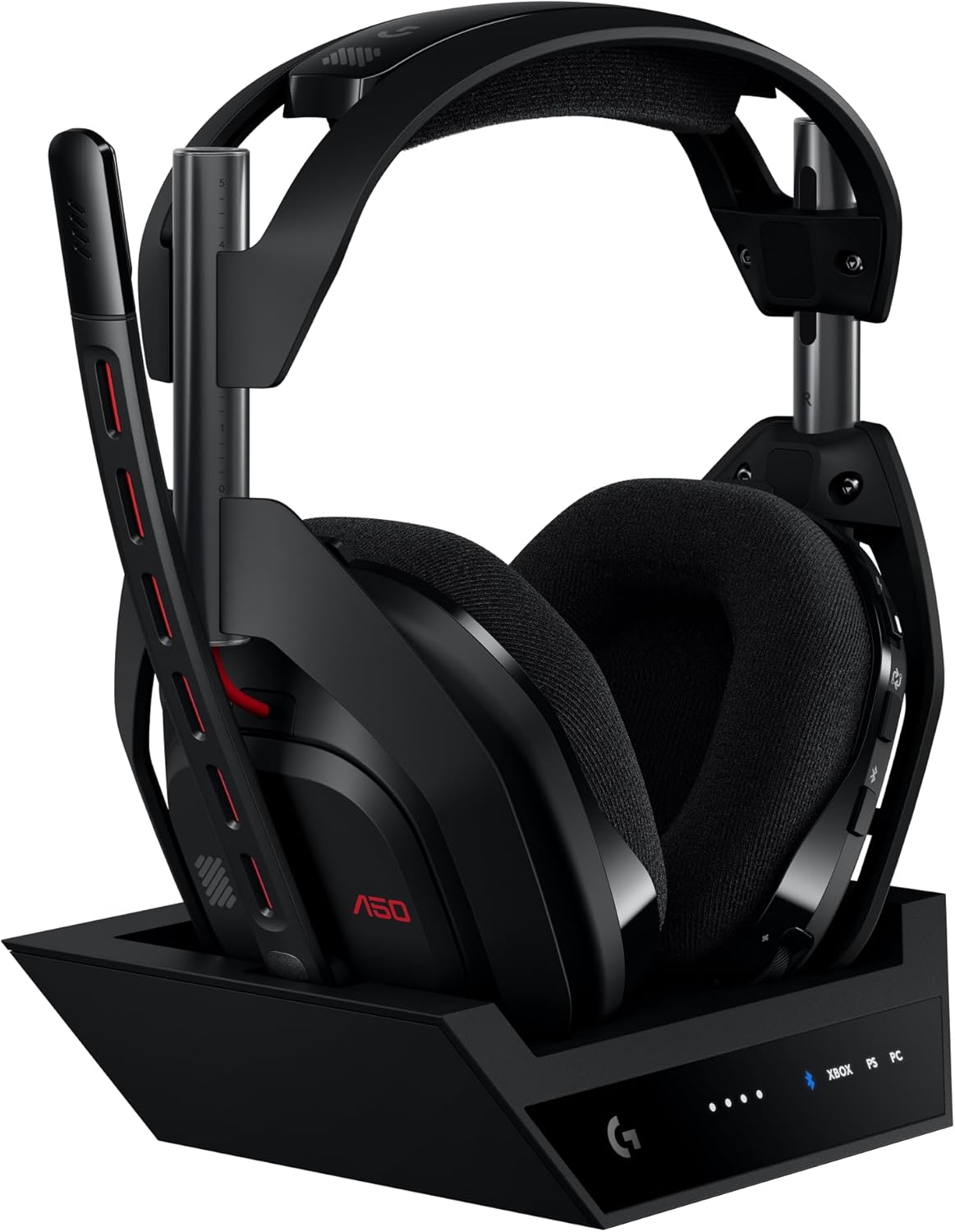 Logitech G Astro A50 LIGHTSPEED Gaming Headset - Basisstation mit 3 System Umschaltung - USB C Bluetooth und PRO G Graphen - Schwarz für Xbox PS5 PC Mac Switch-Nestmyio