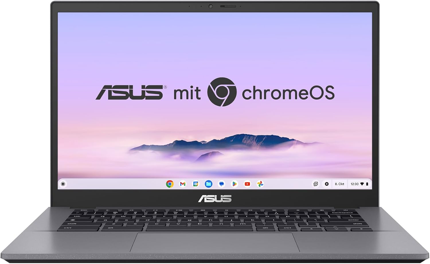 ASUS Chromebook Plus CX34 - 14 Zoll Full HD IPS Display im 16 zu 9 Format - Intel Core i3 1215U und Intel Grafik - 8 GB RAM 128 GB UFS ChromeOS QWERTZ Rocky Grey-Nestmyio