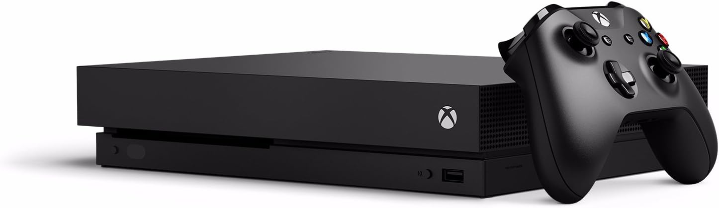Microsoft Xbox One X Konsole - 1 TB Speicher und Gamepad Steuerung - Standard Edition Modell CYV 00009 - Schwarz für Xbox One Gaming-Nestmyio