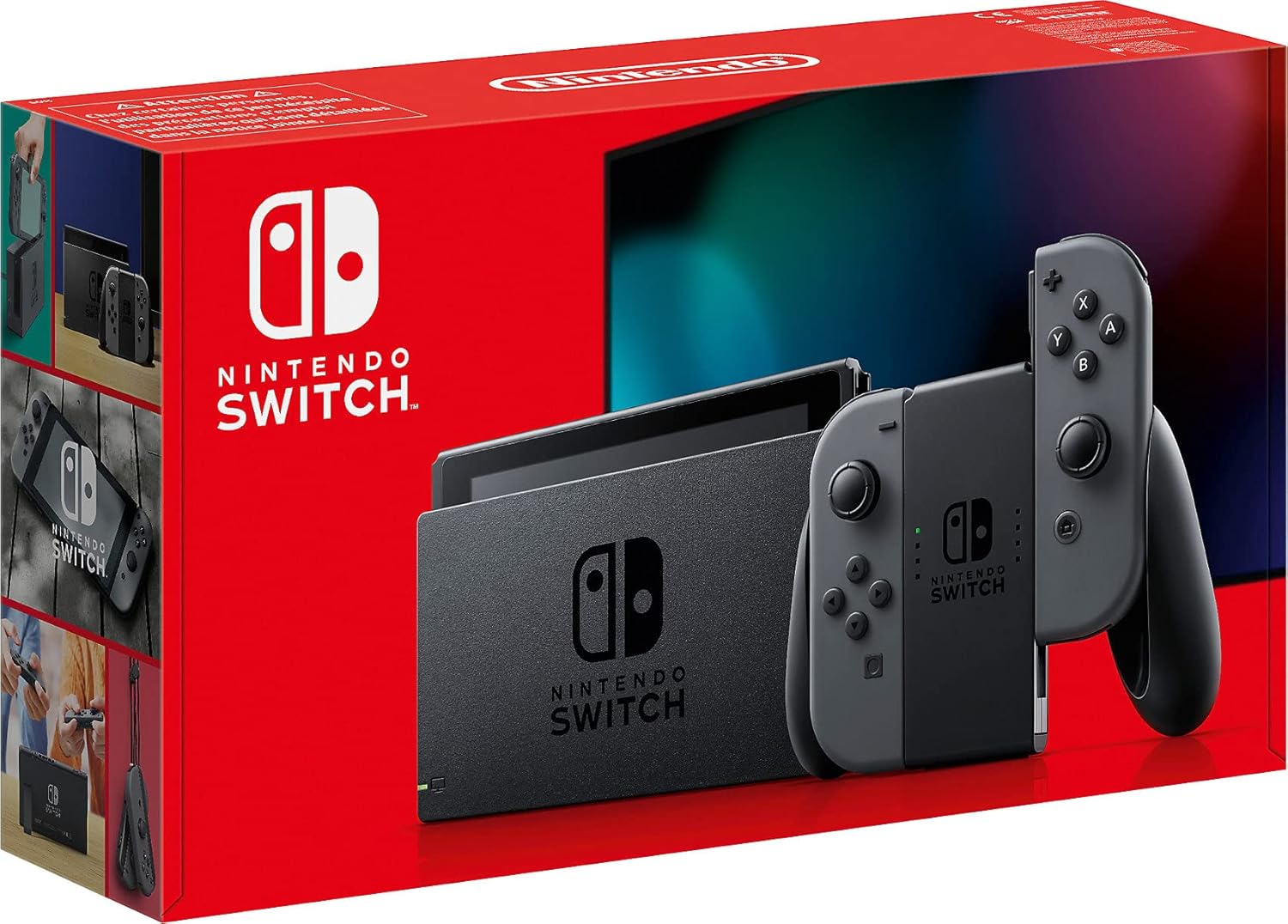 Nintendo Switch Konsole - Graues Gaming System mit Lithium Ionen Akku - Für kompatible Nintendo Switch Spiele und TV Nutzung - Veröffentlichung 19 August 2019-Nestmyio