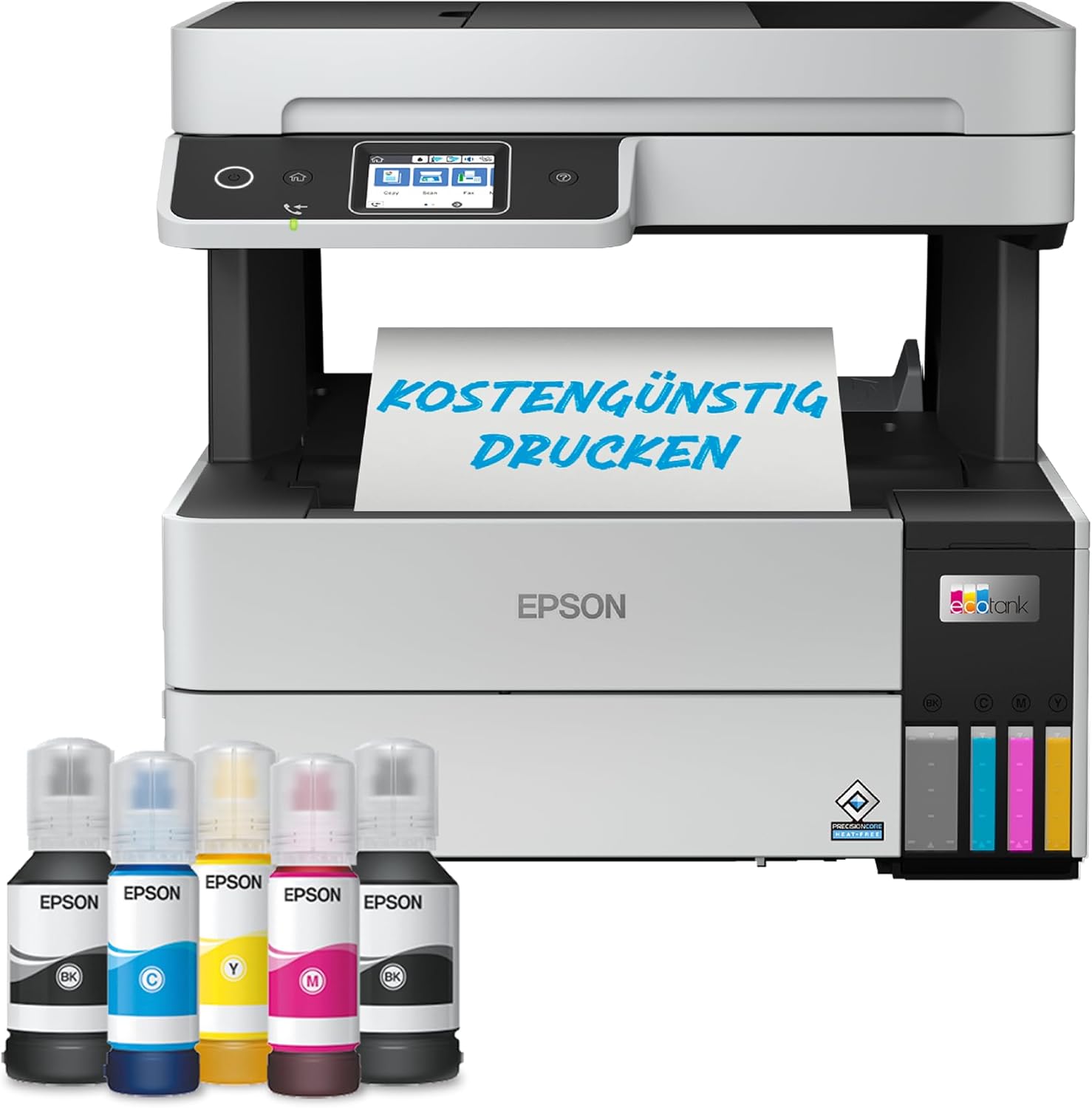 Epson EcoTank ET 5170 Multifunktionsdrucker - DIN A4 Tintentankgerät mit Druck Scan Kopie und Fax - Bis zu 37 Schwarzweißseiten und 23 Farbseiten je Minute - Grau mit Touchscreen-Nestmyio