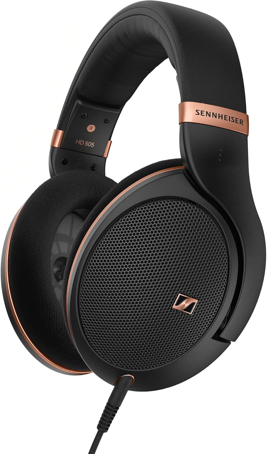 Sennheiser HD 505 Copper Kopfhörer - Kabelgebundenes Over Ear Modell - Transparenter Klang präziser Bass und hoher Komfort - Schwarz Kupfer für Musik Gaming Studio-Nestmyio