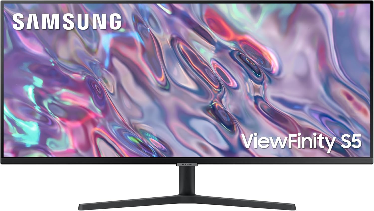 Samsung ViewFinity S50C UltraWide Monitor - 34 Zoll VA Panel mit 3440 x 1440 - 100 Hz HDR10 und AMD FreeSync - Schwarz mit HDMI und DisplayPort-Nestmyio