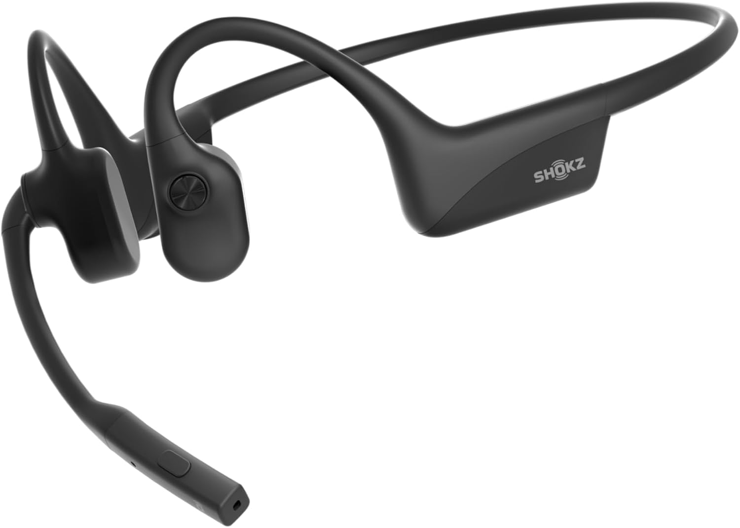 SHOKZ OpenComm2 2025 Open Ear Headset - Kabelloser Knochenschall Kopfhörer für Anrufe - Noise Cancelling Mikrofon und 16 Stunden Gesprächszeit - Schwarz für Büro und Autofahren-Nestmyio