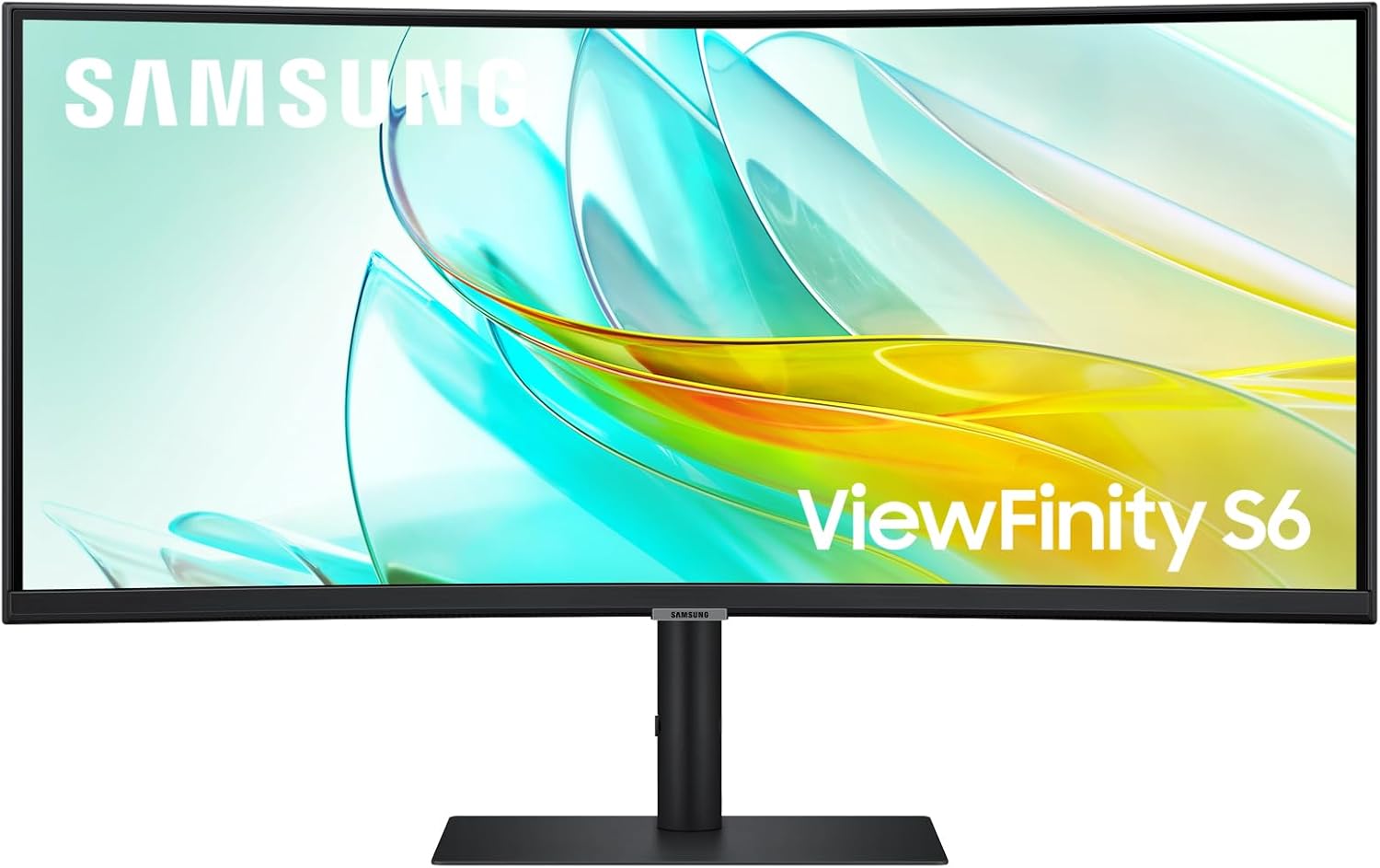 Samsung ViewFinity S65UC Curved Monitor - 34 Zoll UWQHD mit 3440 x 1440 und 100 Hz - USB C Docking mit 90 W Laden - Lautsprecher Pivot HDMI für Büro-Nestmyio