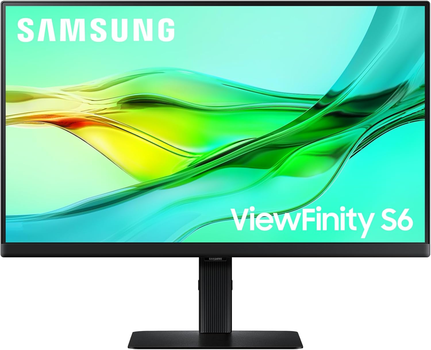 Samsung ViewFinity S60UD Monitor - 27 Zoll QHD mit 2560 x 1440 und 100 Hz - USB C mit 90 W Daisy Chain und KVM Switch - HDMI DisplayPort Ethernet für Büro-Nestmyio