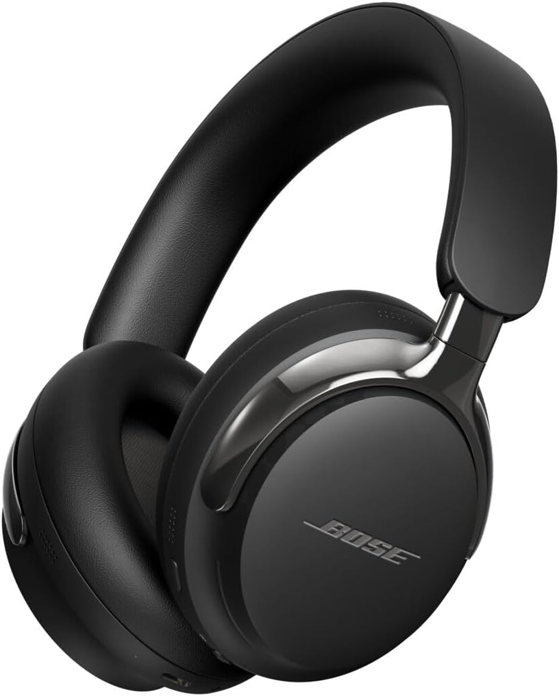 Bose QuietComfort Ultra Kopfhörer 2 Generation - Aktive Geräuschunterdrückung und räumlicher Klang - Bis zu 30 Stunden Wiedergabe - Schwarz mit Bluetooth Mikrofon-Nestmyio